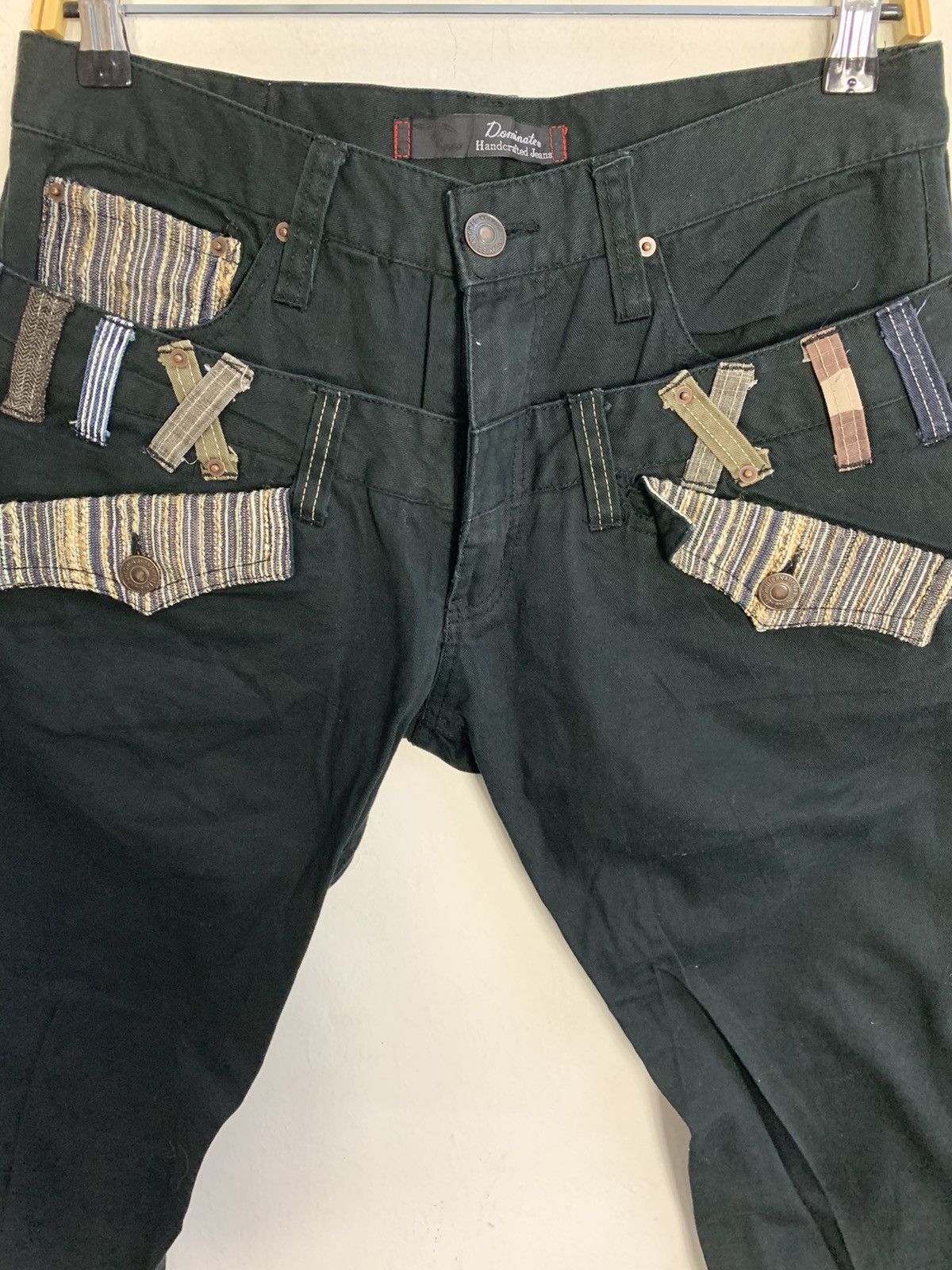 Japanese Brand Double Waist Jeans Patchworks Dominate Handcrafted Pocket Size US 30 / EU 46 - 3 Thumbnail