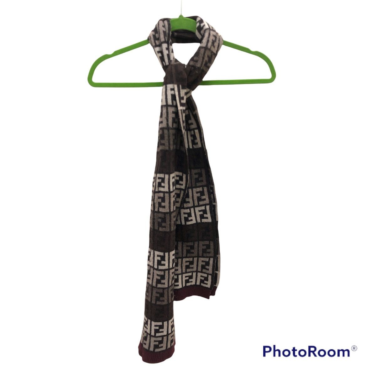 Fendi FENDI monogram mufler/ scarf 47% wool Size ONE SIZE - 4 Thumbnail