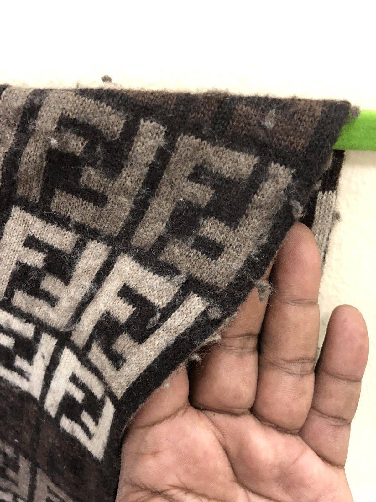 Fendi FENDI monogram mufler/ scarf 47% wool Size ONE SIZE - 15 Thumbnail