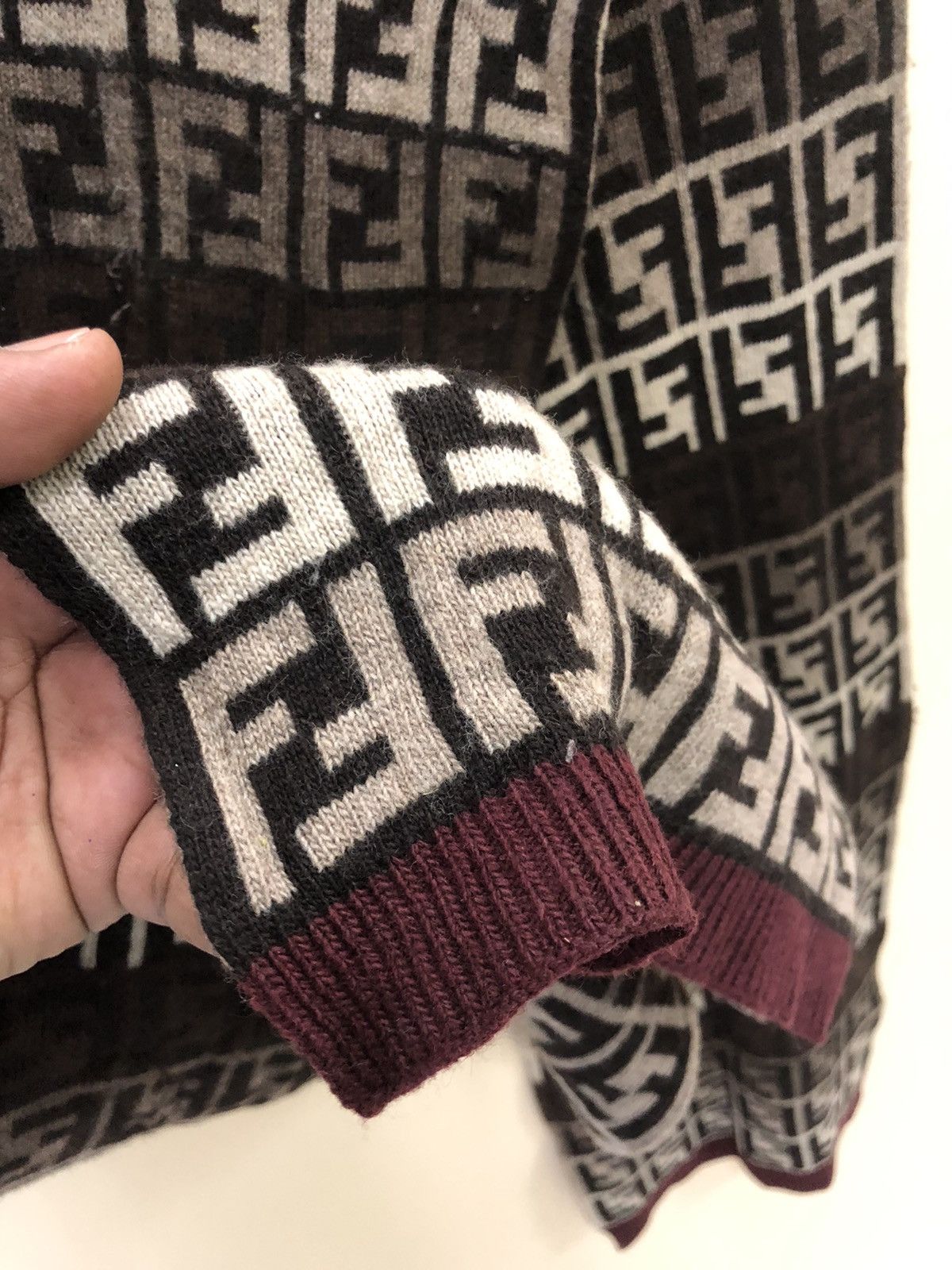 Fendi FENDI monogram mufler/ scarf 47% wool Size ONE SIZE - 8 Thumbnail