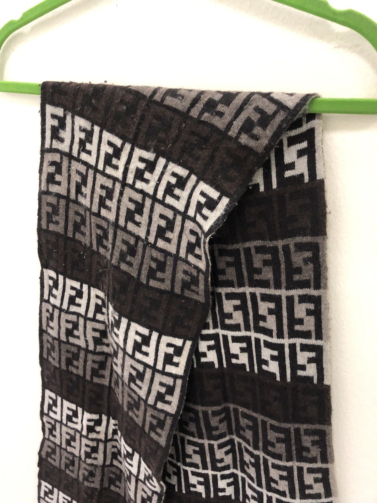 Fendi FENDI monogram mufler/ scarf 47% wool Size ONE SIZE - 2 Thumbnail