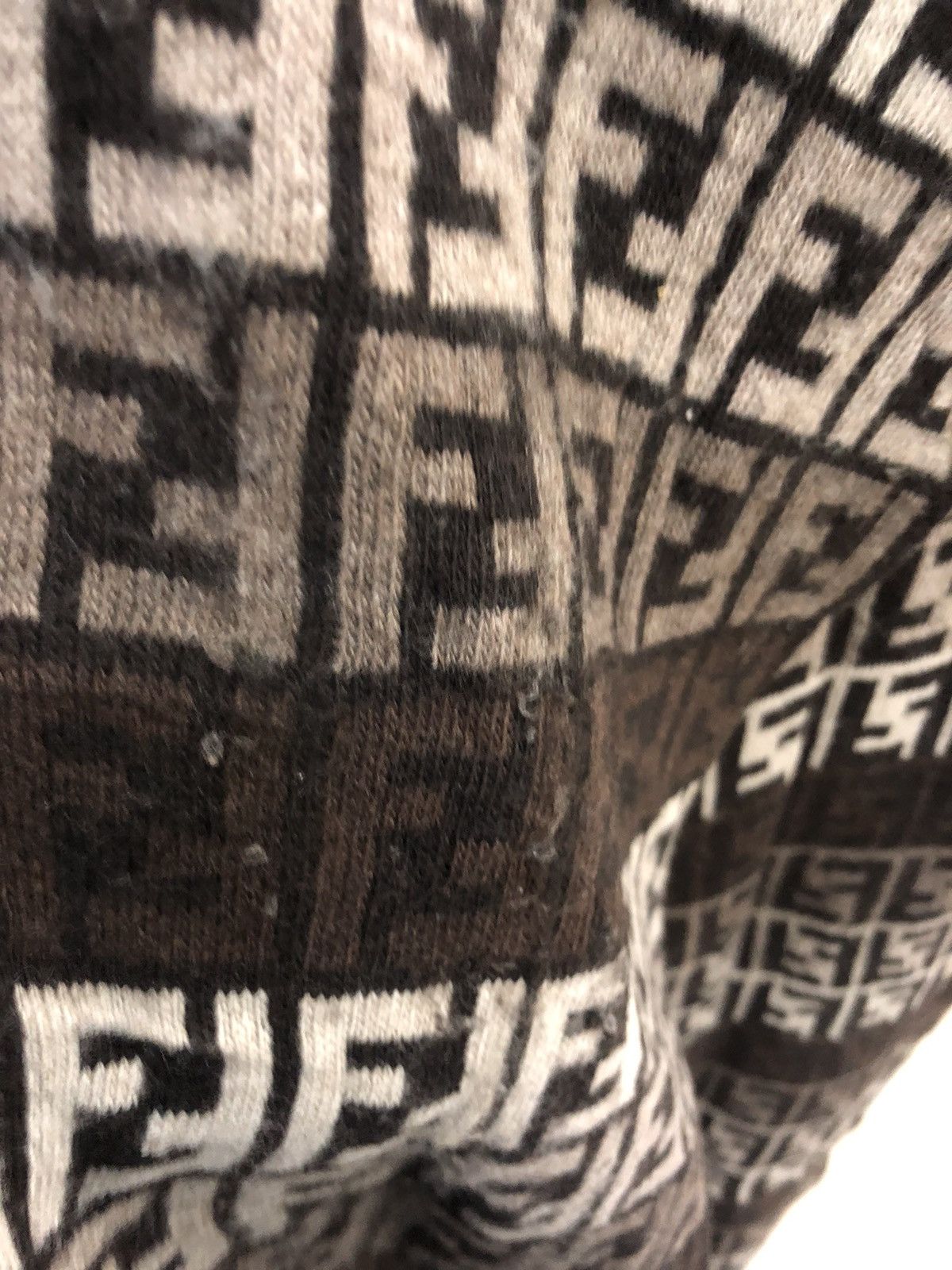 Fendi FENDI monogram mufler/ scarf 47% wool Size ONE SIZE - 10 Thumbnail