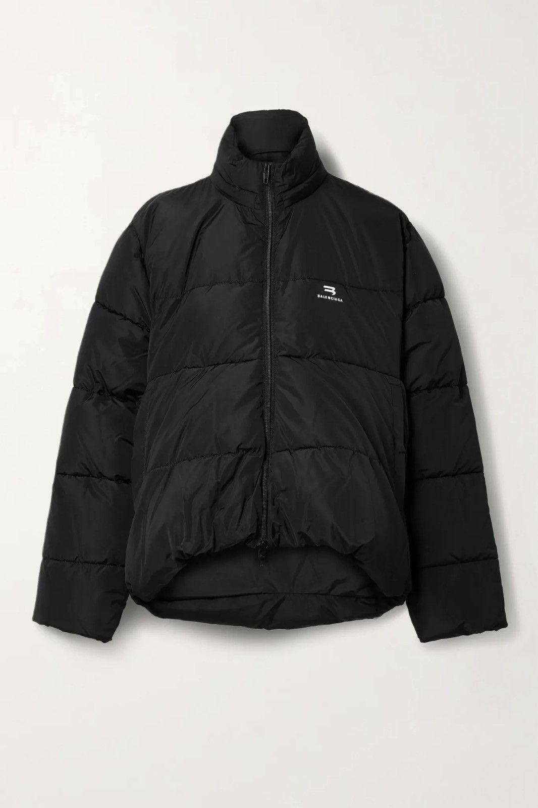 image of Balenciaga C-Shape Puffer Jacket in Black, Men's (Size Small)