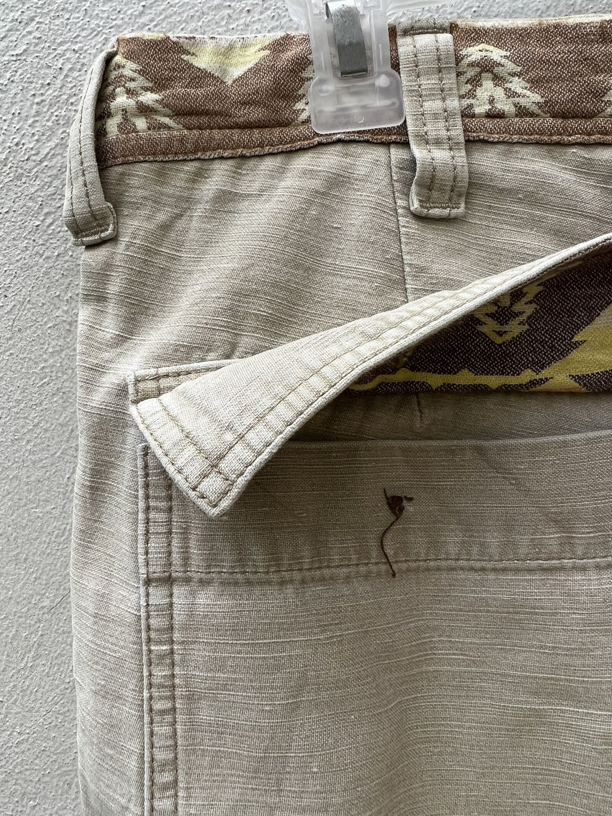 Vintage HANALEI Japan Drawstring Patchwork Native Cargo Trouser Pant Size US 31 - 12 Thumbnail