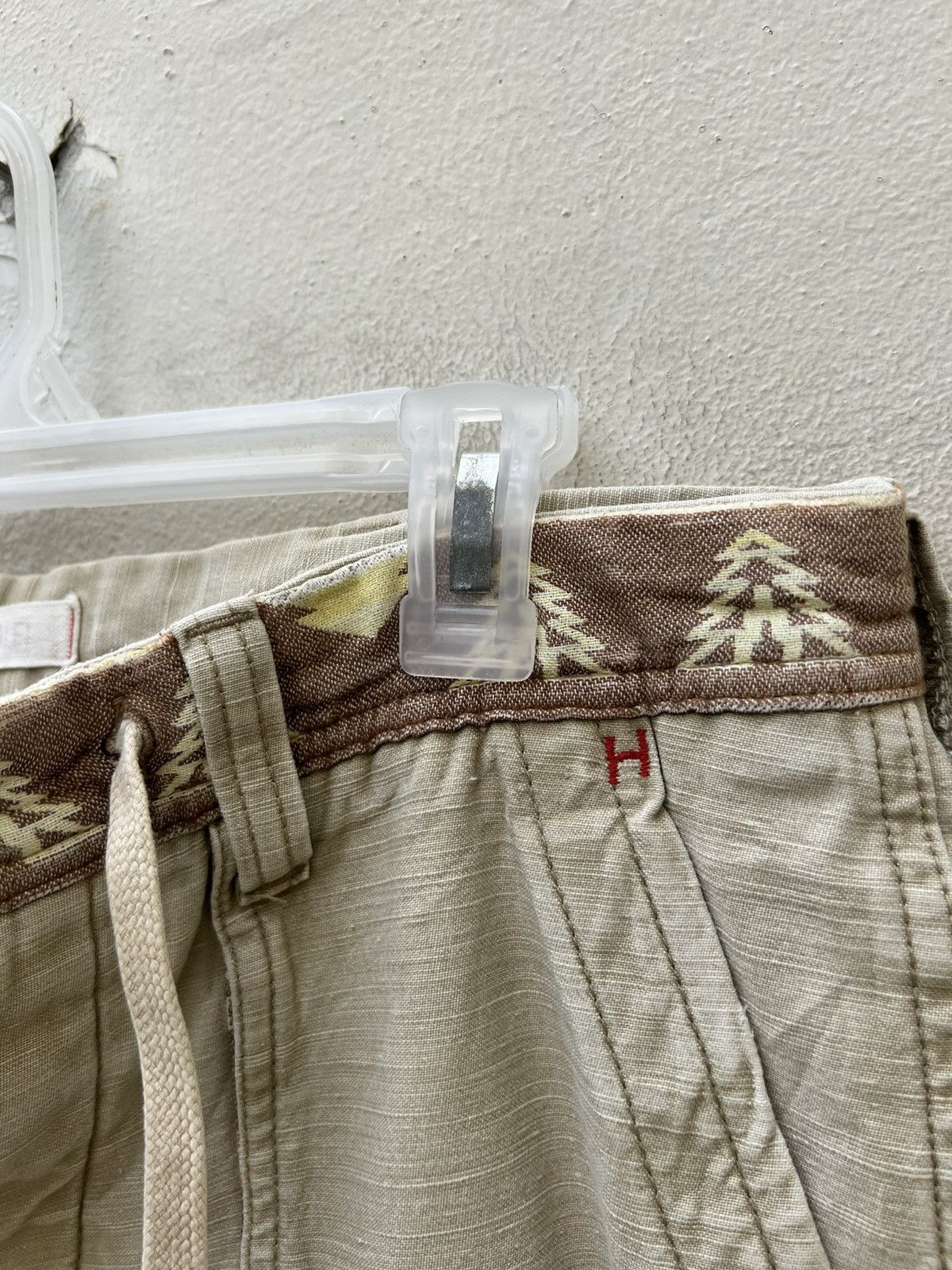 Vintage HANALEI Japan Drawstring Patchwork Native Cargo Trouser Pant Size US 31 - 6 Thumbnail