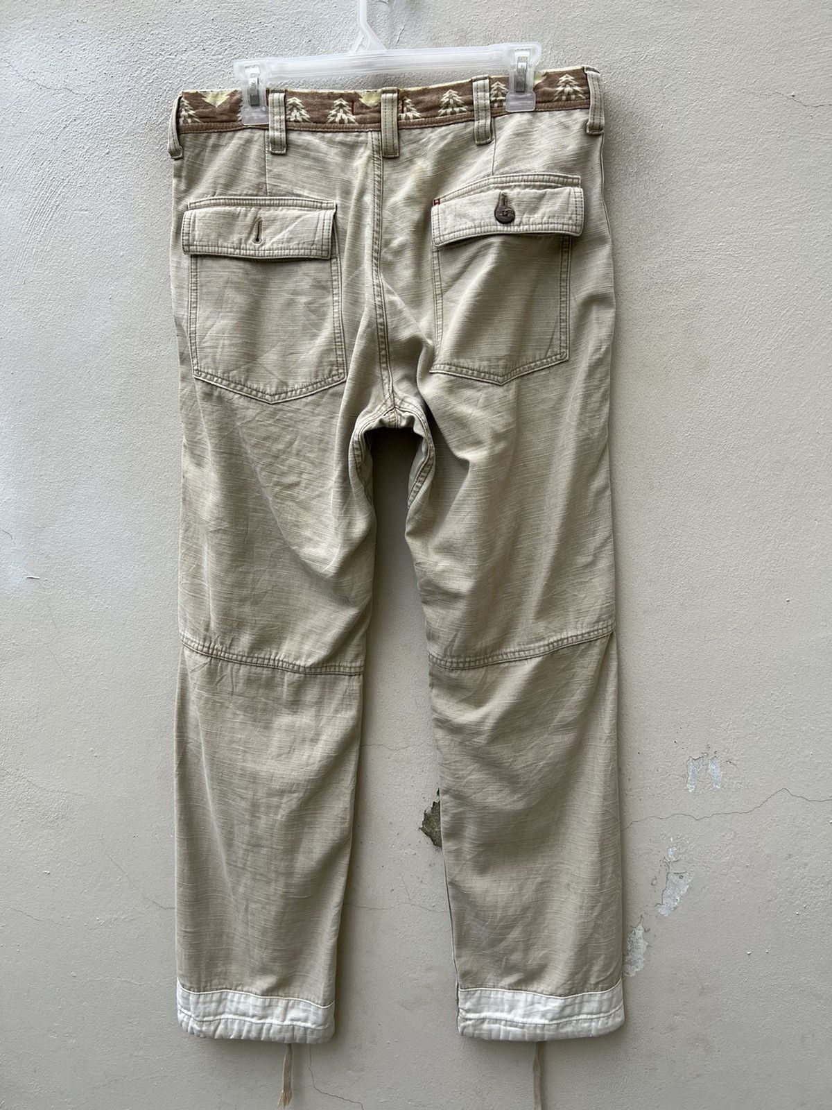 Vintage HANALEI Japan Drawstring Patchwork Native Cargo Trouser Pant Size US 31 - 10 Thumbnail