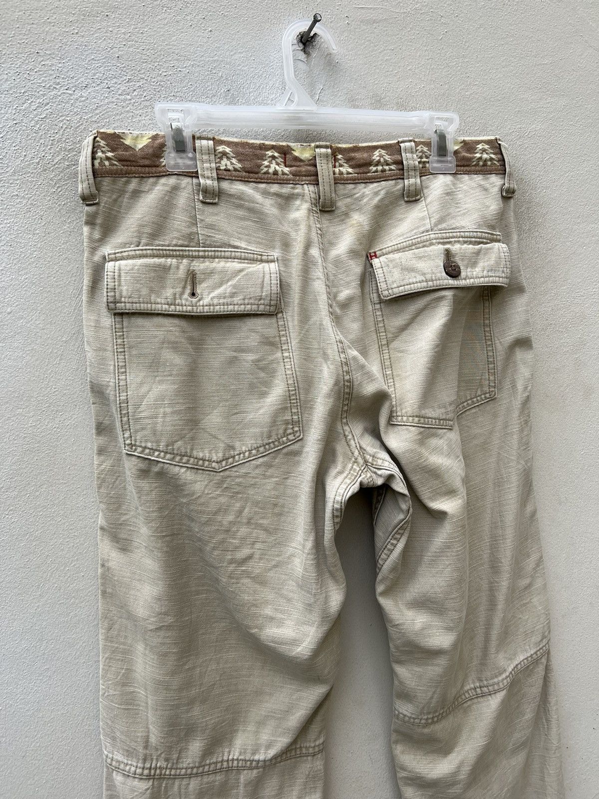 Vintage HANALEI Japan Drawstring Patchwork Native Cargo Trouser Pant Size US 31 - 11 Thumbnail