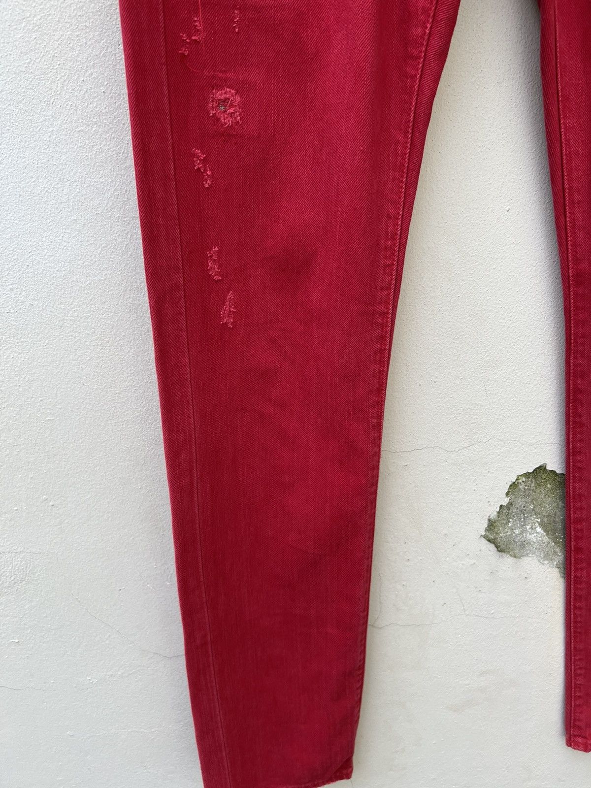 Ralph Lauren Denim & Supply RL Rips Patchwork Distressed Red Denim Size US 28 / EU 44 - 5 Thumbnail
