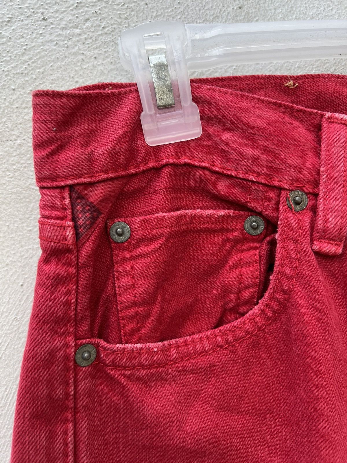 Ralph Lauren Denim & Supply RL Rips Patchwork Distressed Red Denim Size US 28 / EU 44 - 4 Thumbnail