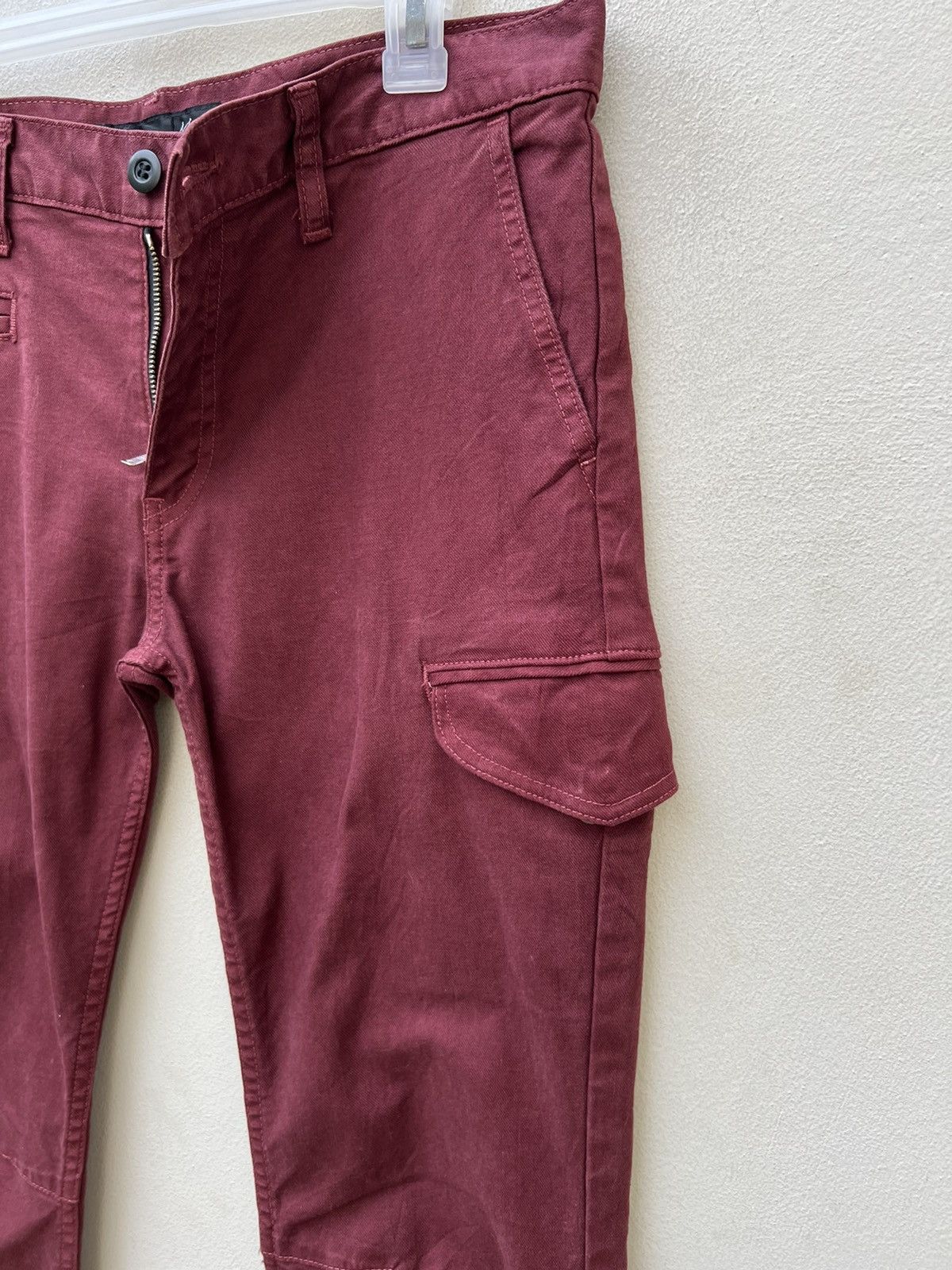 Vintage Magine Japan Low Rise Stretchable Skinny Cargo Trouser Pant Size US 31 - 6 Thumbnail