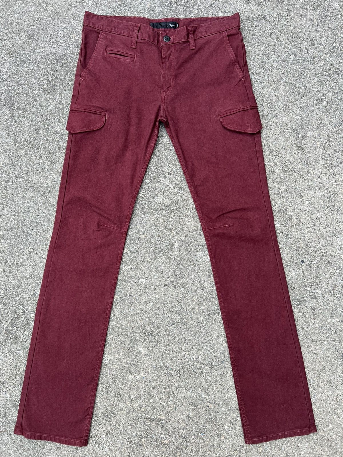 Vintage Magine Japan Low Rise Stretchable Skinny Cargo Trouser Pant Size US 31 - 15 Thumbnail