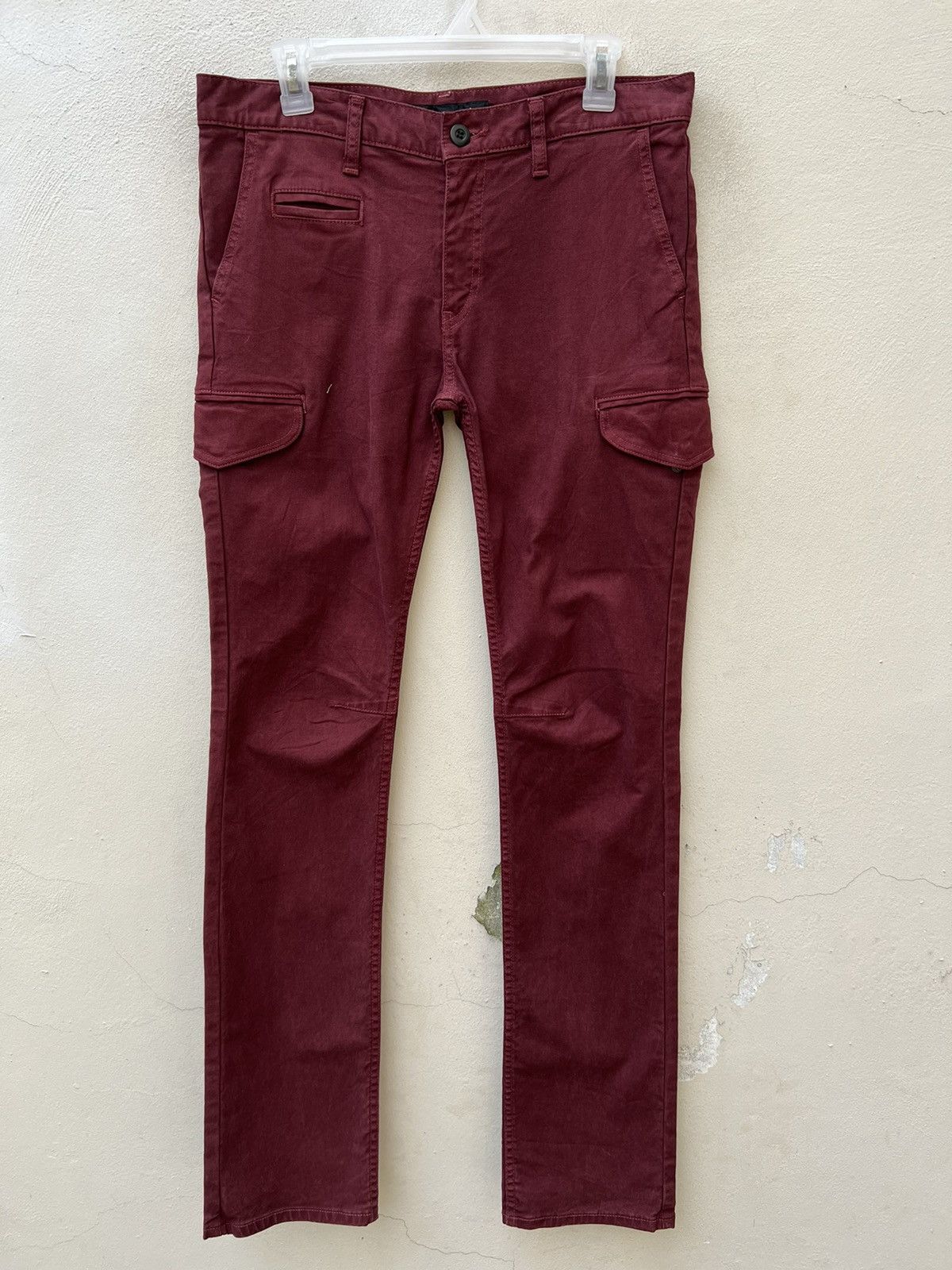 Vintage Magine Japan Low Rise Stretchable Skinny Cargo Trouser Pant Size US 31 - 1 Thumbnail