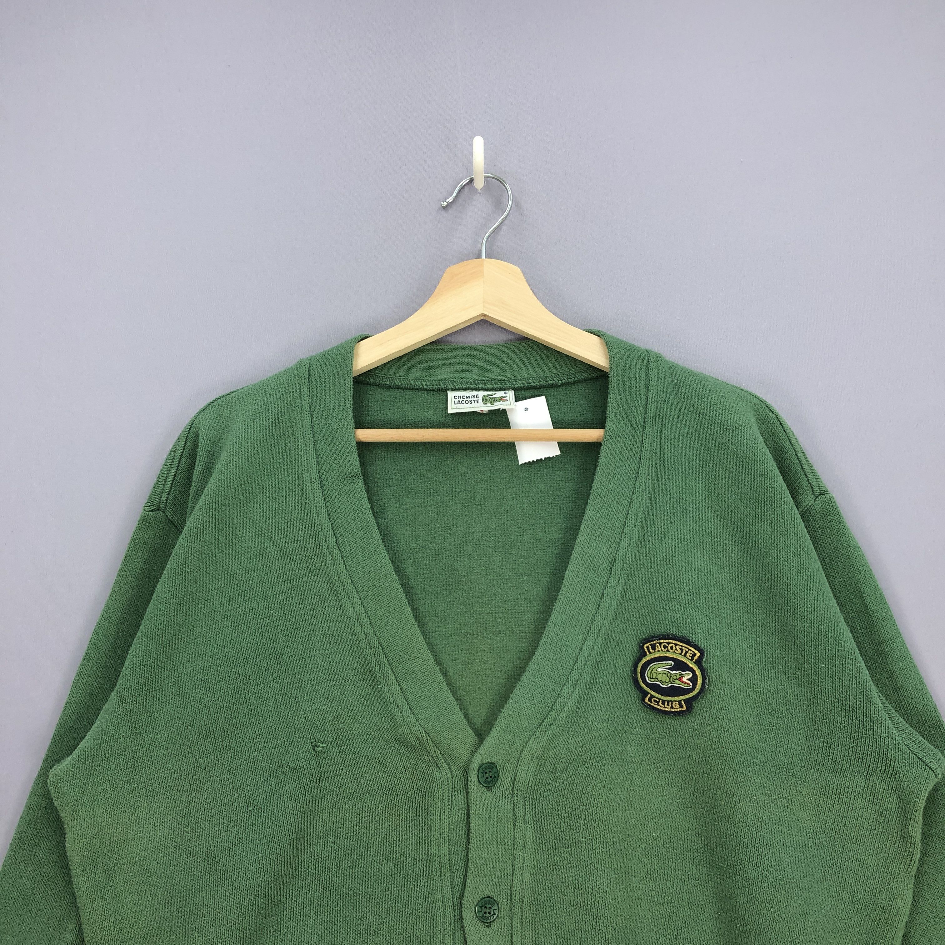 Lacoste × Vintage Vintage Lacoste Sweater Cardigan Lacoste Chemise Sweatshirt Size US M / EU 48-50 / 2 - 2 Thumbnail