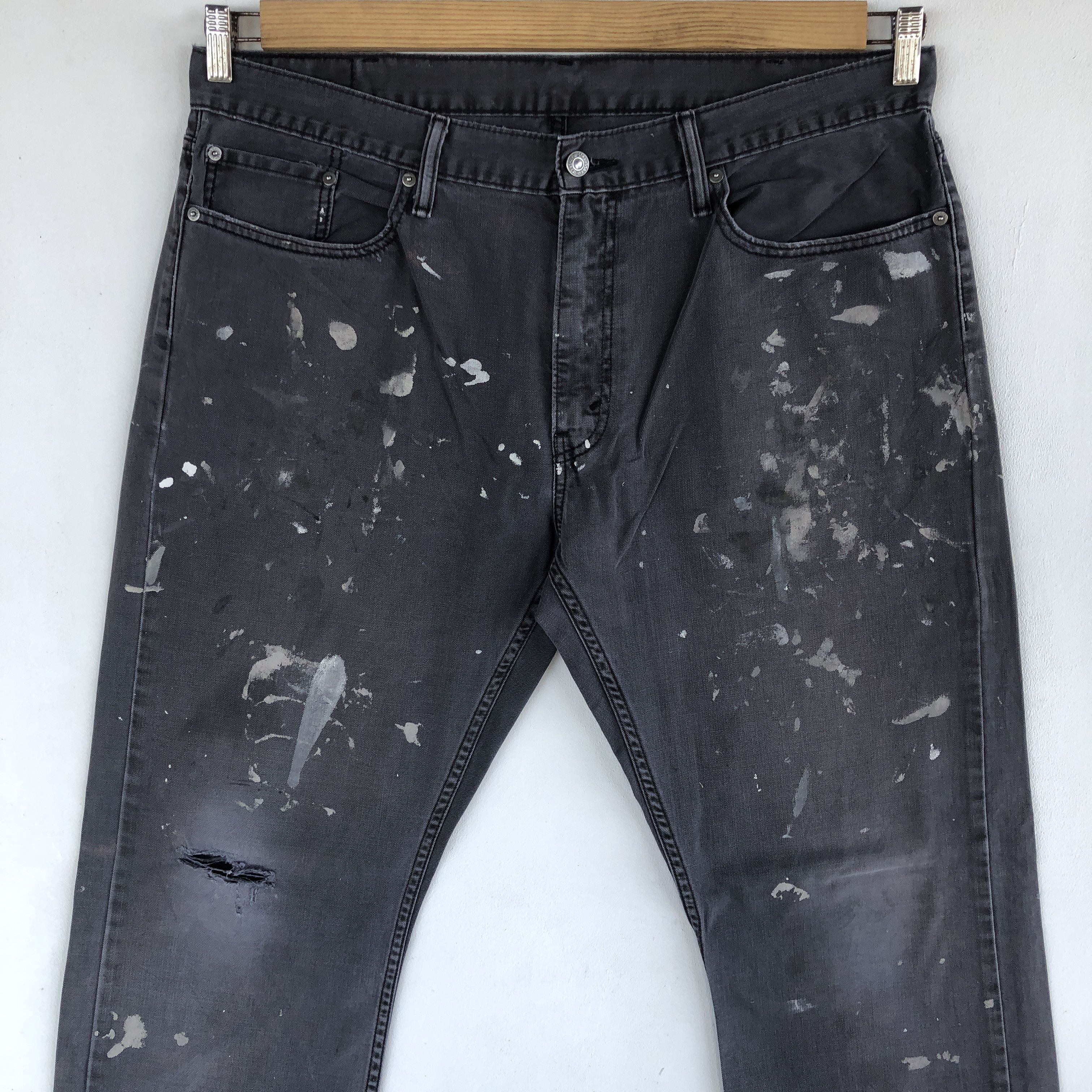 Levi's Vintage Levis Paint Splatter Jeans Levi's Distressed Denim Size US 36 / EU 52 - 5 Thumbnail