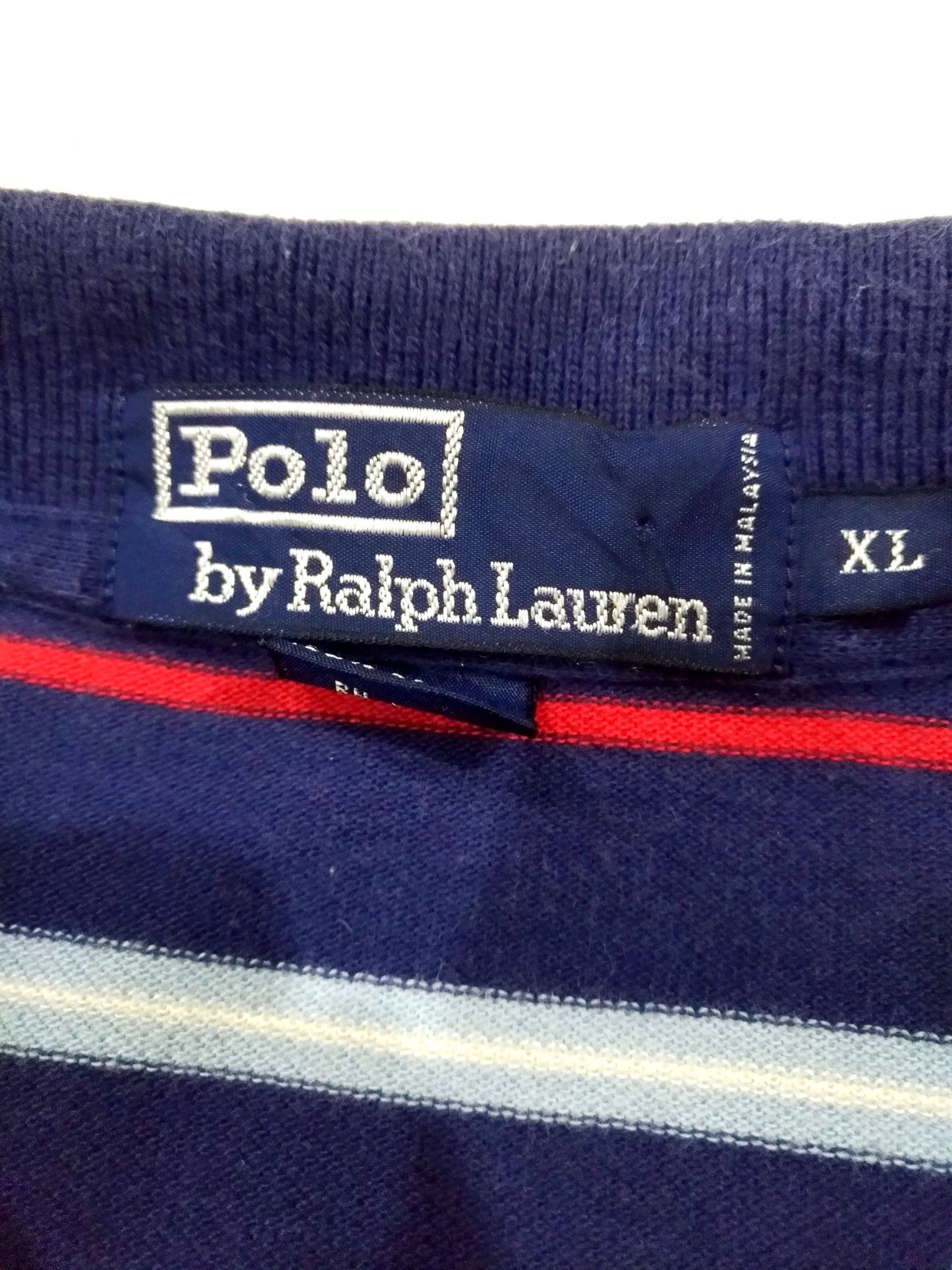 Polo Ralph Lauren × RRL Ralph Lauren × Ralph Lauren POLO by RALPH LAUREN BLUE STRIPES POLO SHIRT Size US XL / EU 56 / 4 - 6 Thumbnail