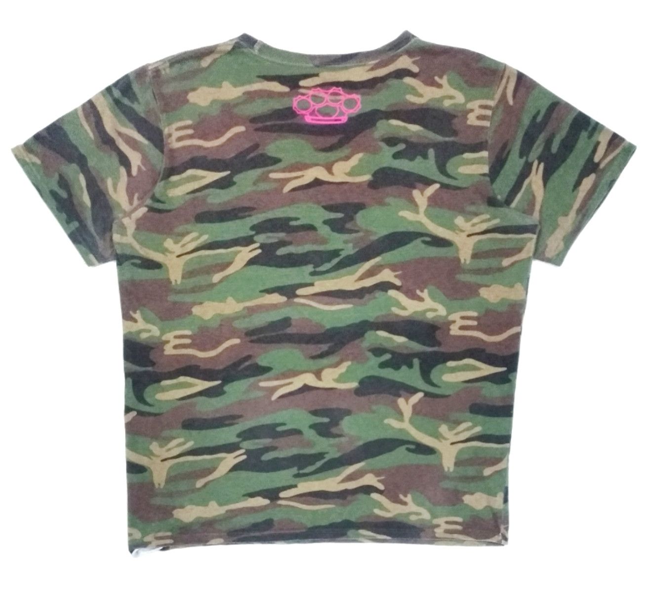 Japanese Brand RARE! OUTLAW JAPAN C.J.M "ARMY" WOODLAND CAMO T-SHIRT Size US XL / EU 56 / 4 - 2 Thumbnail