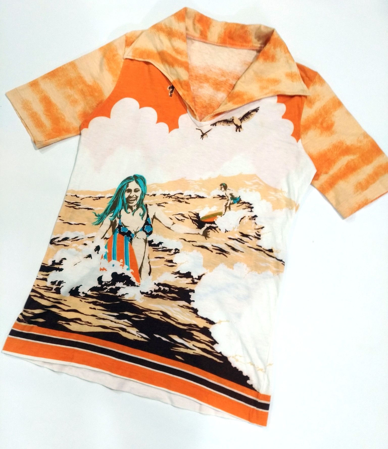 Japanese Brand × Vintage RARE! VTG KAMEOKA KK JAPANESE BRAND FULL PRINT BIKINI GIRL Size S / US 4 / IT 40 - 3 Thumbnail