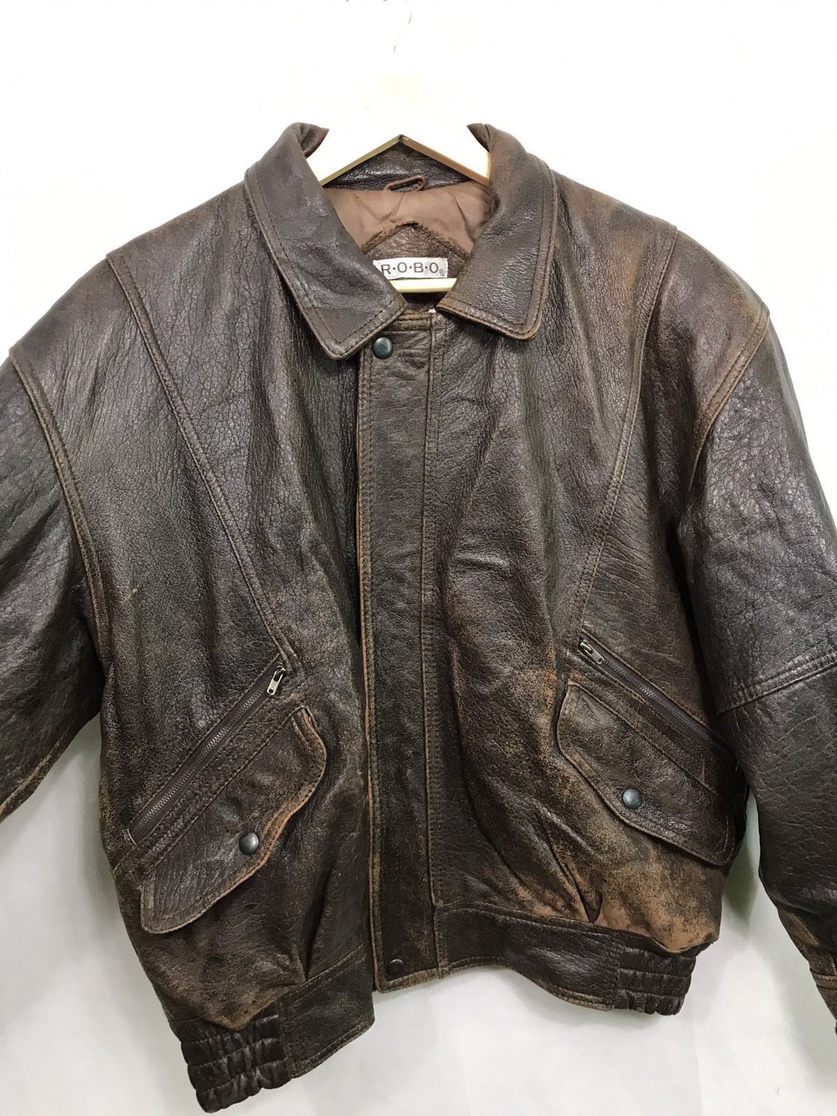 Aero Leathers ROBO LEATHER JACKET BAHRON LTD MATERIAL IN FRANCE Size US M / EU 48-50 / 2 - 4 Thumbnail