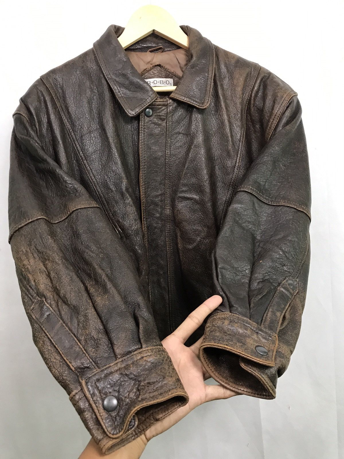 Aero Leathers ROBO LEATHER JACKET BAHRON LTD MATERIAL IN FRANCE Size US M / EU 48-50 / 2 - 6 Thumbnail