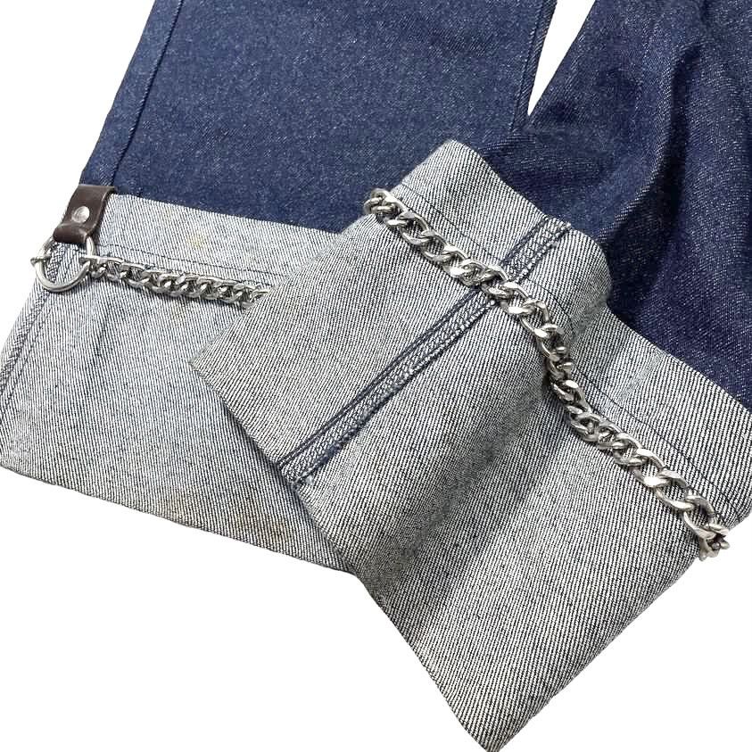 Dolce & Gabbana Turn Up Jeans With Chain Bondage Hem Size US 32 / EU 48 - 4 Thumbnail