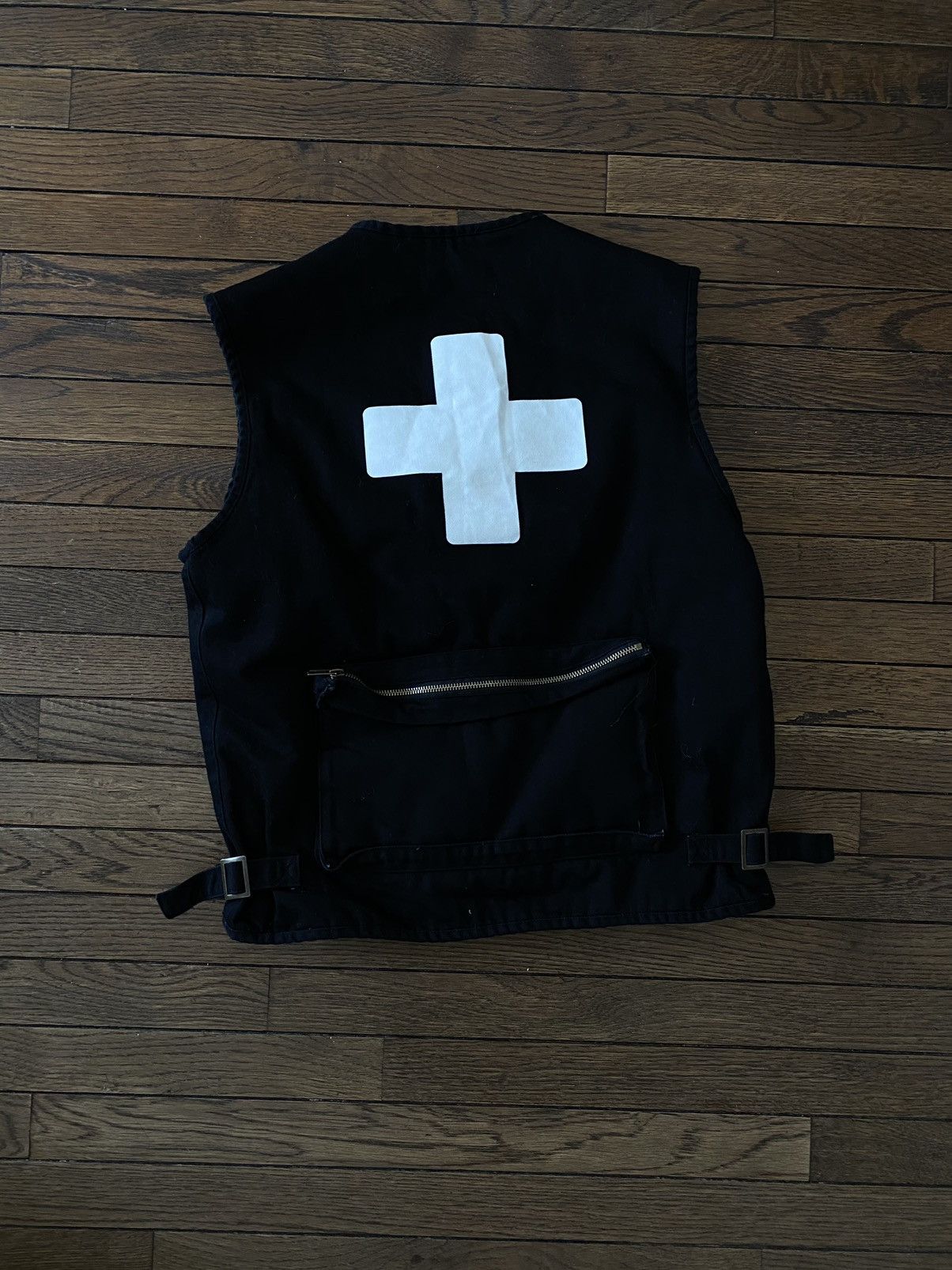 Places + Faces Places + Faces Black Heavy Canvas Tactical Work Vest UK 🧊❄️ Size US M / EU 48-50 / 2 - 3 Thumbnail