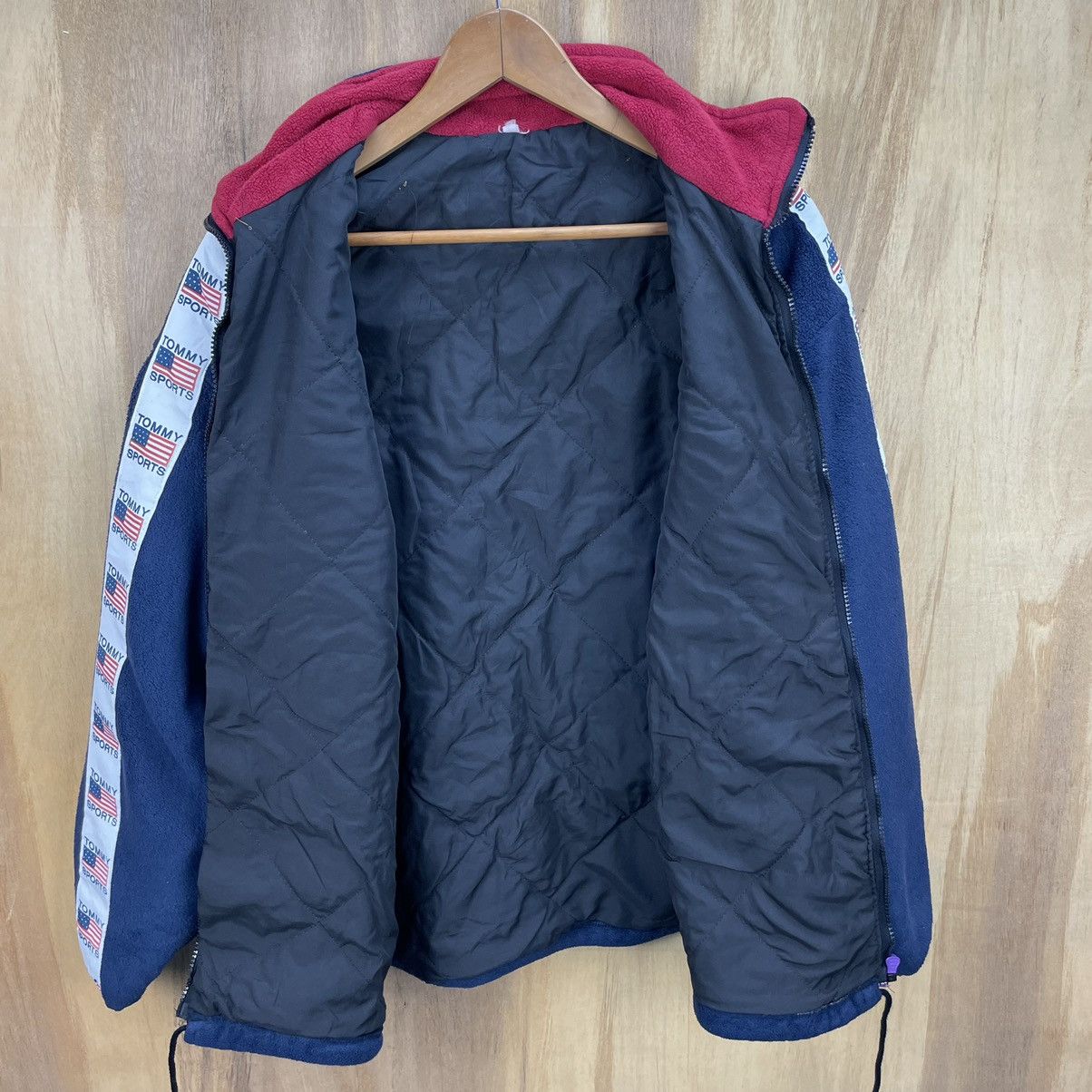 Tommy Hilfiger Vintage Tommy Sports Side Tape Fleece Jacket Size US M / EU 48-50 / 2 - 9 Thumbnail