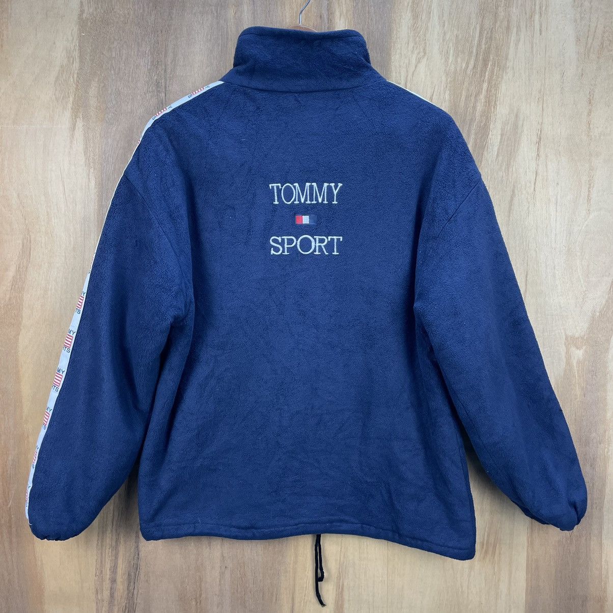Tommy Hilfiger Vintage Tommy Sports Side Tape Fleece Jacket Size US M / EU 48-50 / 2 - 2 Thumbnail