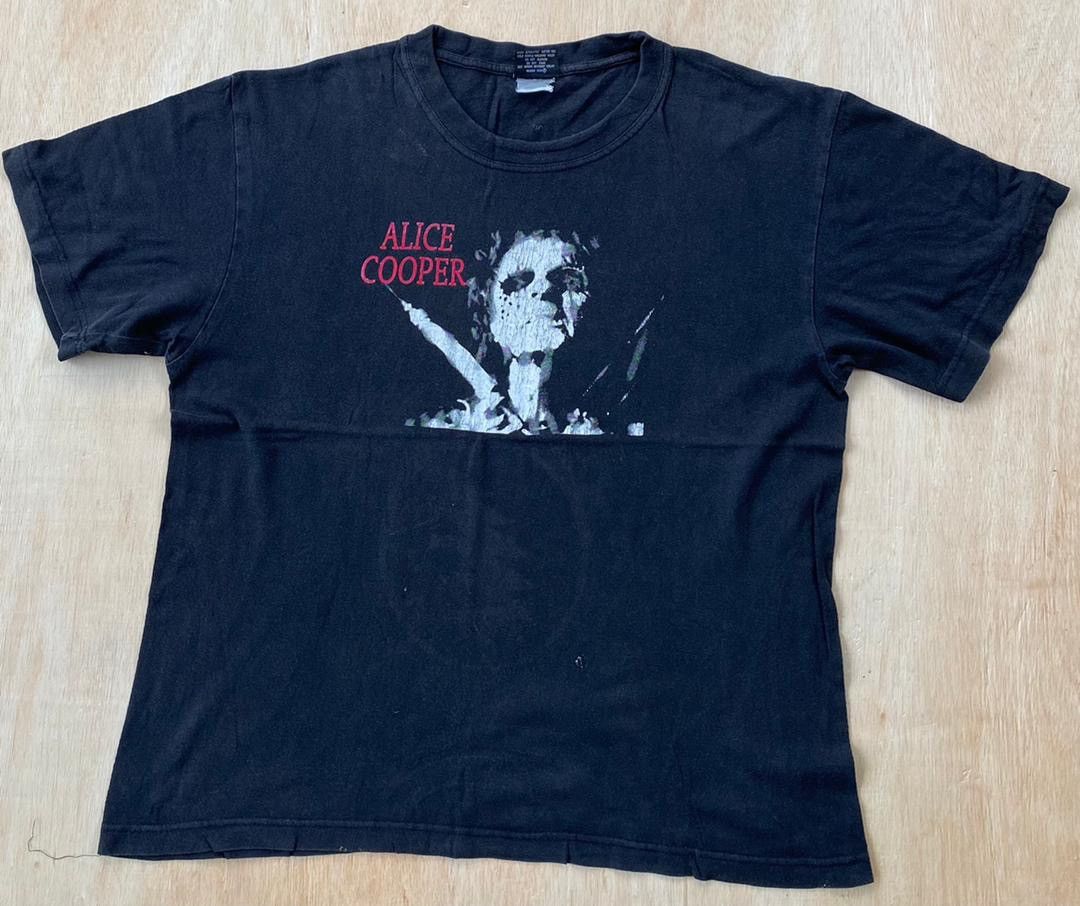 image of Band Tees x Vintage Tee Alice Cooper B15 in Black, Men's (Size Large)