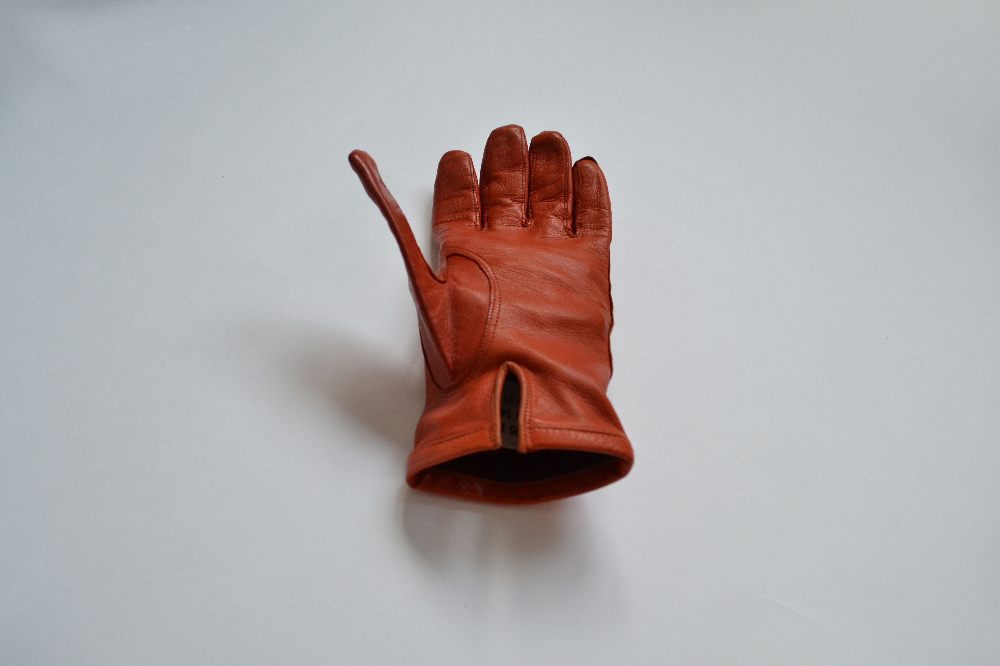Maison Margiela MAISON MARGIELA Gloves Leather Orange Vintage Womens Sz S Size ONE SIZE - 4 Thumbnail