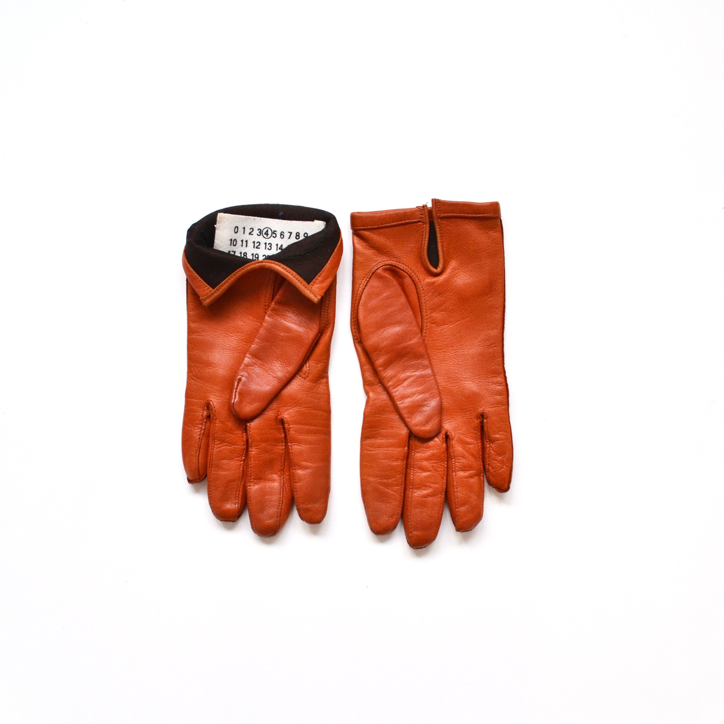Maison Margiela MAISON MARGIELA Gloves Leather Orange Vintage Womens Sz S Size ONE SIZE - 1 Thumbnail