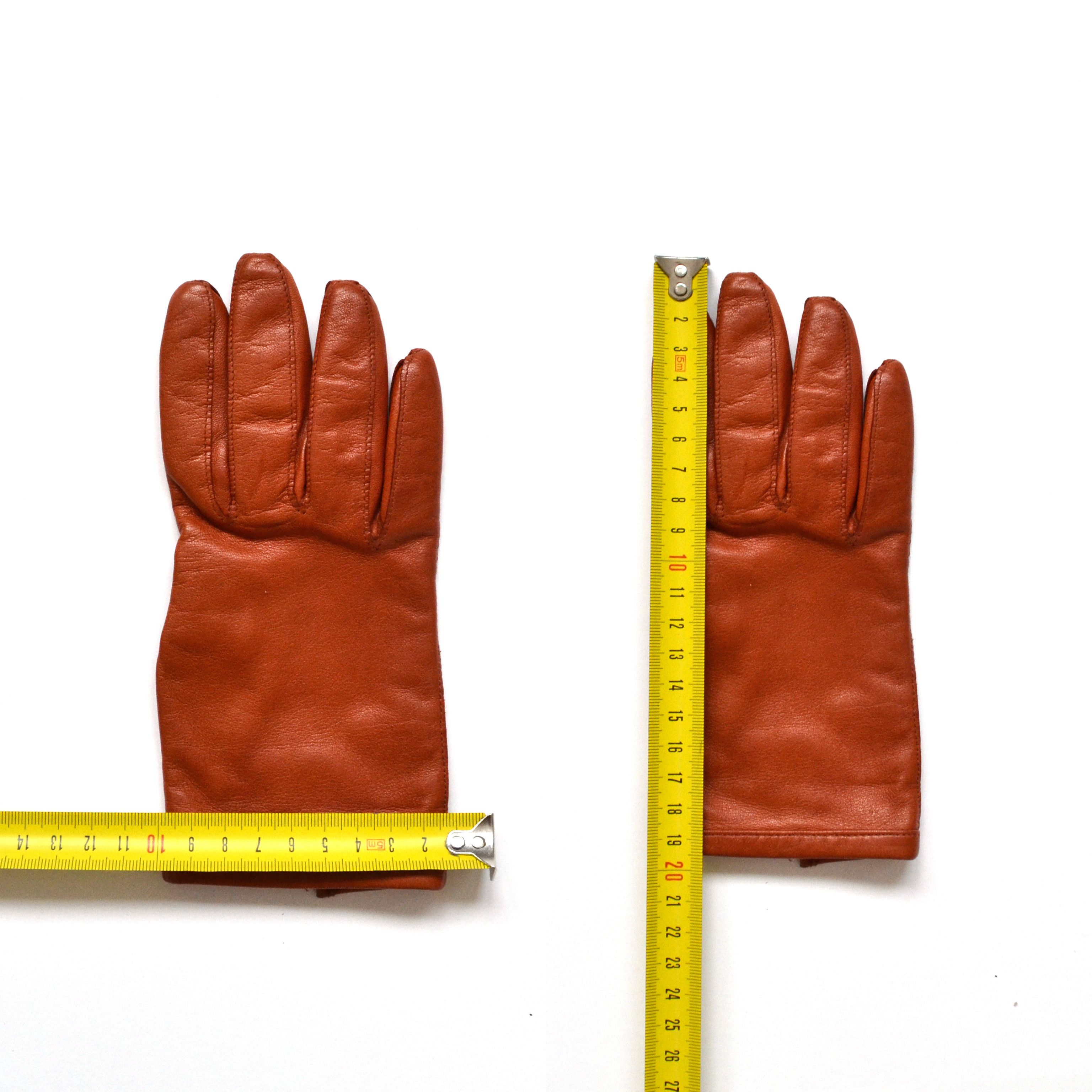 Maison Margiela MAISON MARGIELA Gloves Leather Orange Vintage Womens Sz S Size ONE SIZE - 9 Thumbnail