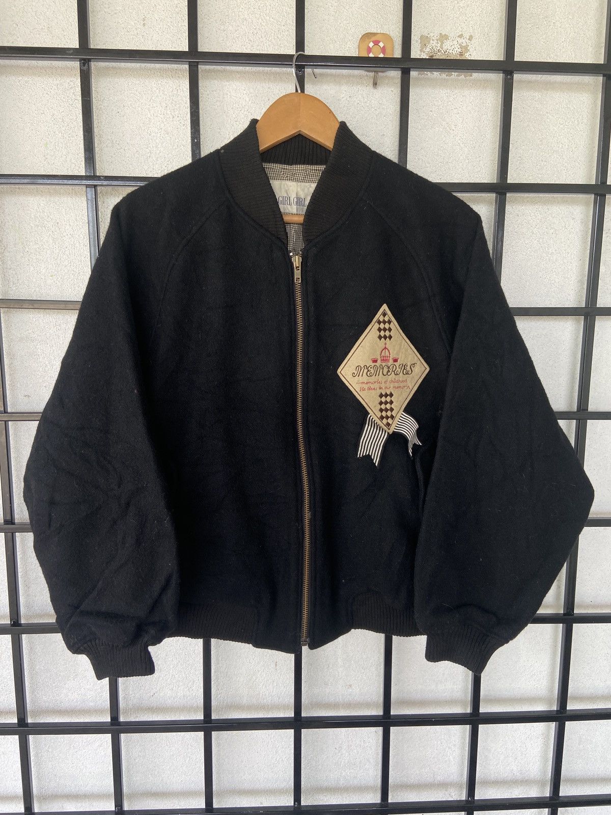 Vintage Vintage Girl Girl Navigate Wool Bomber Jacket Size US M / EU 48-50 / 2 - 3 Thumbnail