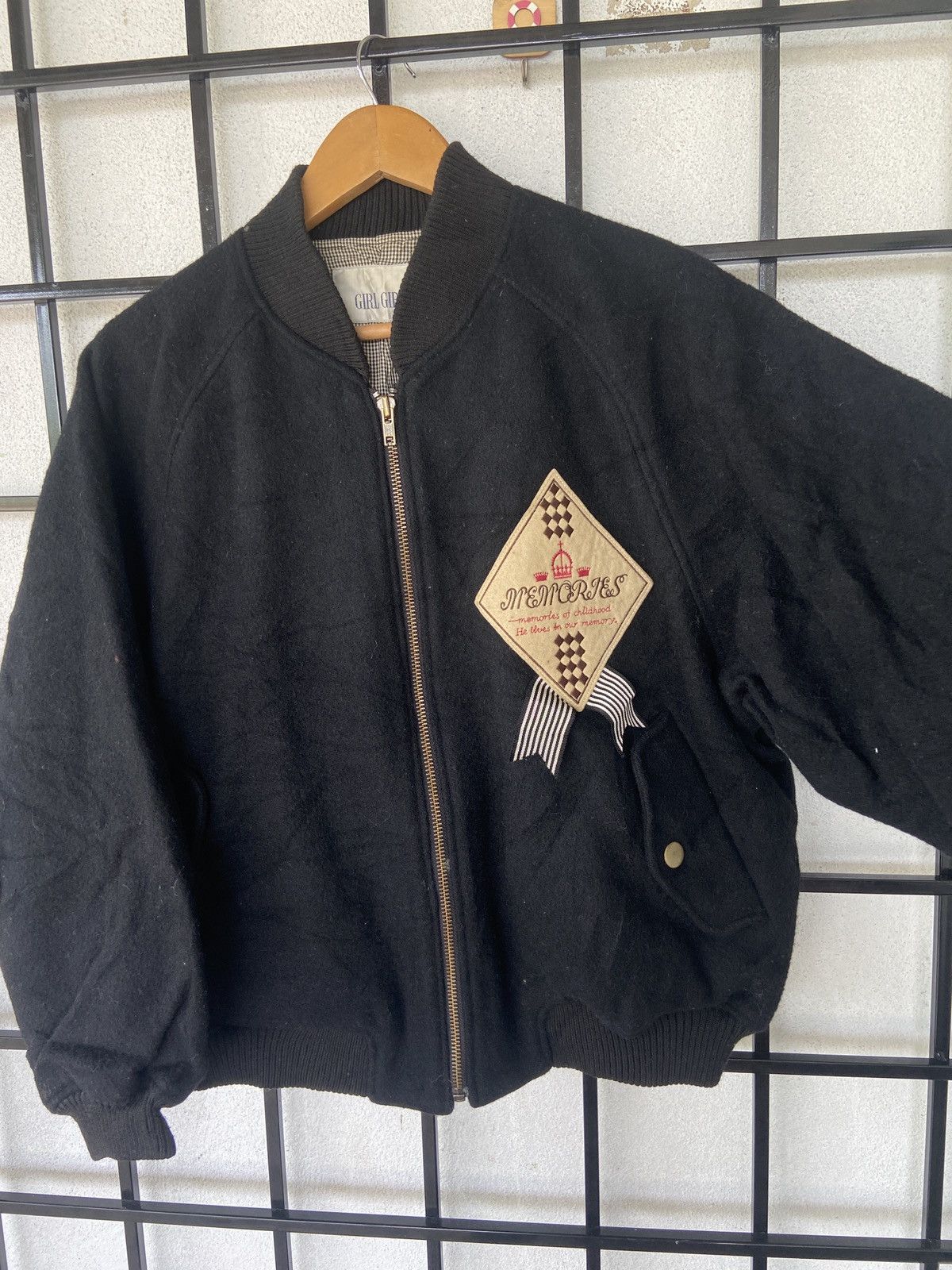 Vintage Vintage Girl Girl Navigate Wool Bomber Jacket Size US M / EU 48-50 / 2 - 4 Thumbnail
