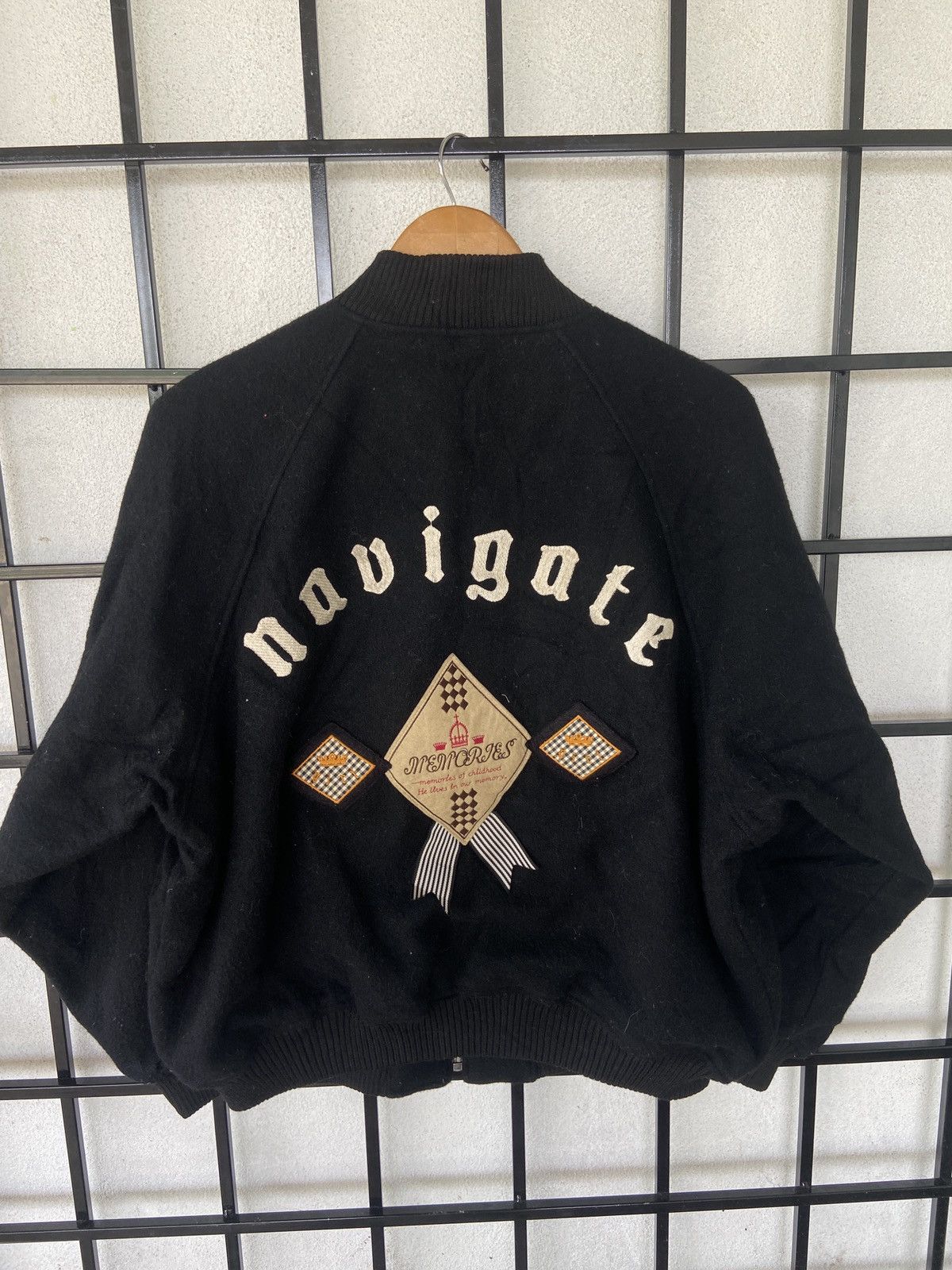 Vintage Vintage Girl Girl Navigate Wool Bomber Jacket Size US M / EU 48-50 / 2 - 2 Thumbnail