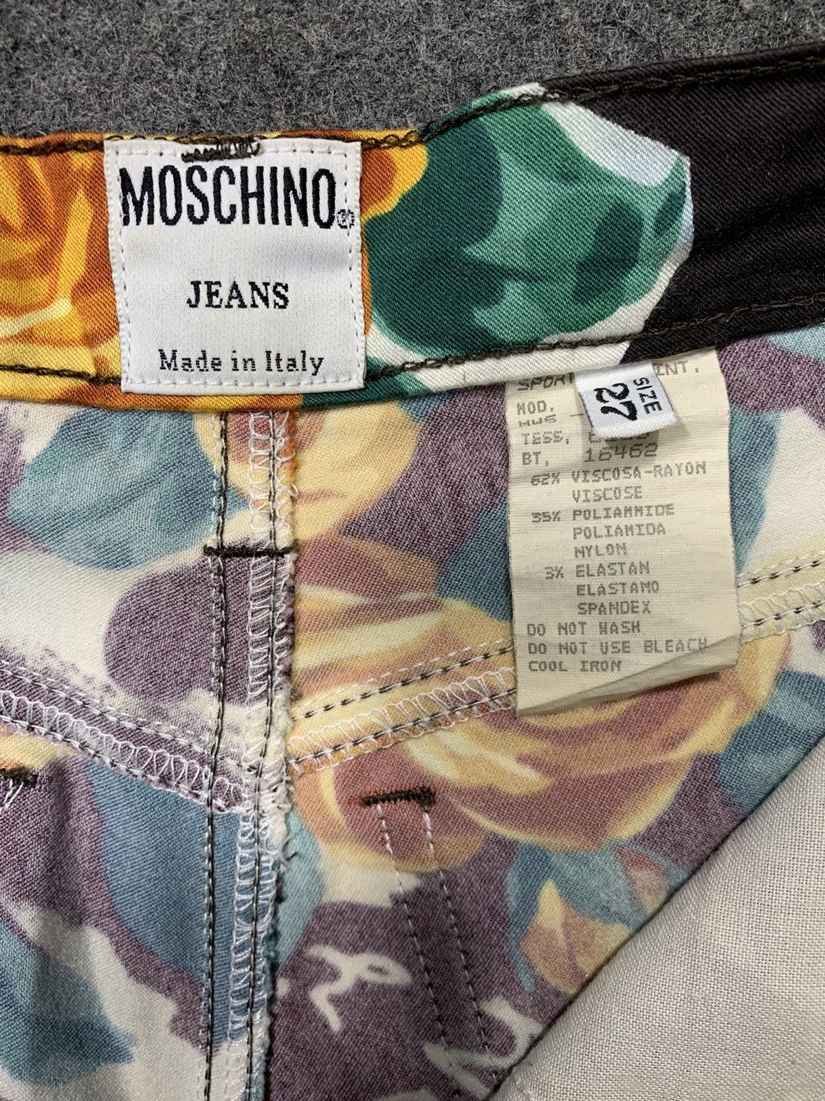 Moschino Moschino Riesda Agrimmore Jeans Bold Multi-Color Floral Pant Size 27" / US 4 / IT 40 - 10 Thumbnail