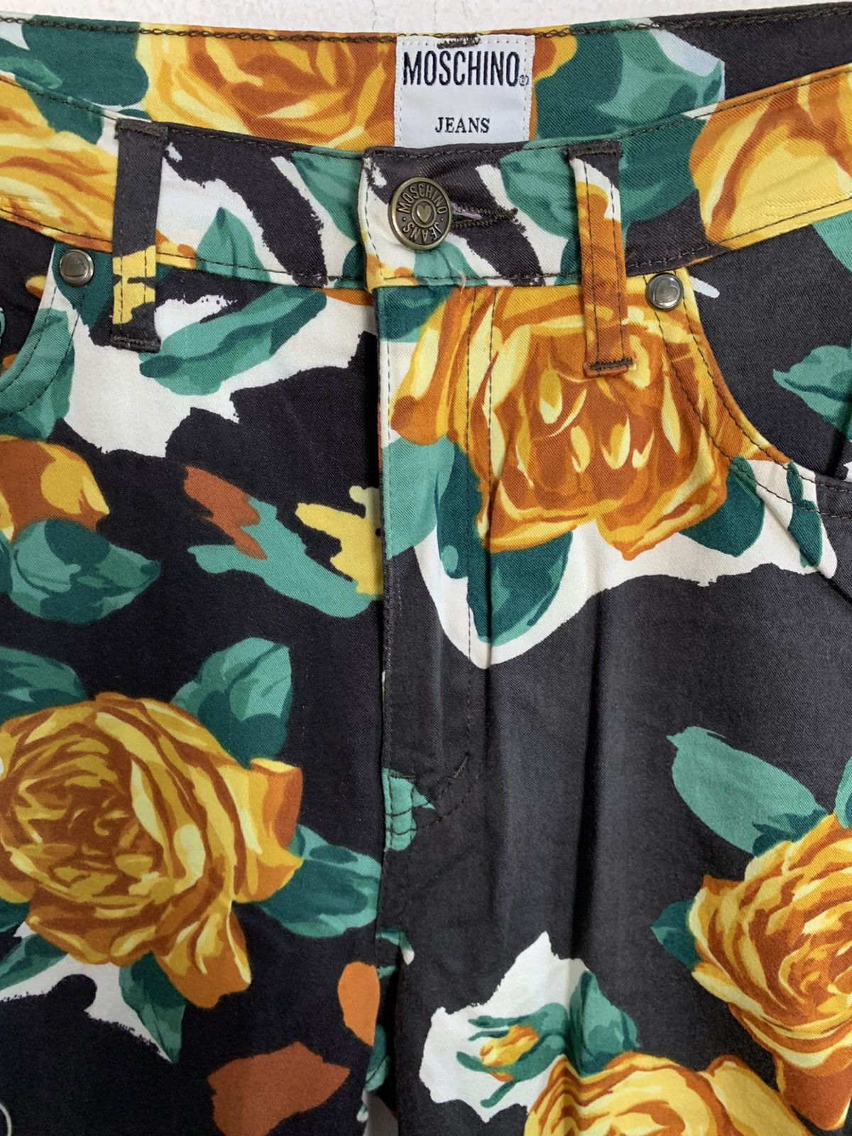 Moschino Moschino Riesda Agrimmore Jeans Bold Multi-Color Floral Pant Size 27" / US 4 / IT 40 - 5 Thumbnail