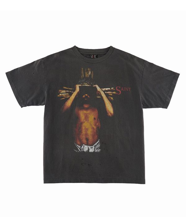 READYMADE Saint Michael WE LIVE IN HELL 2pac TEE | Grailed