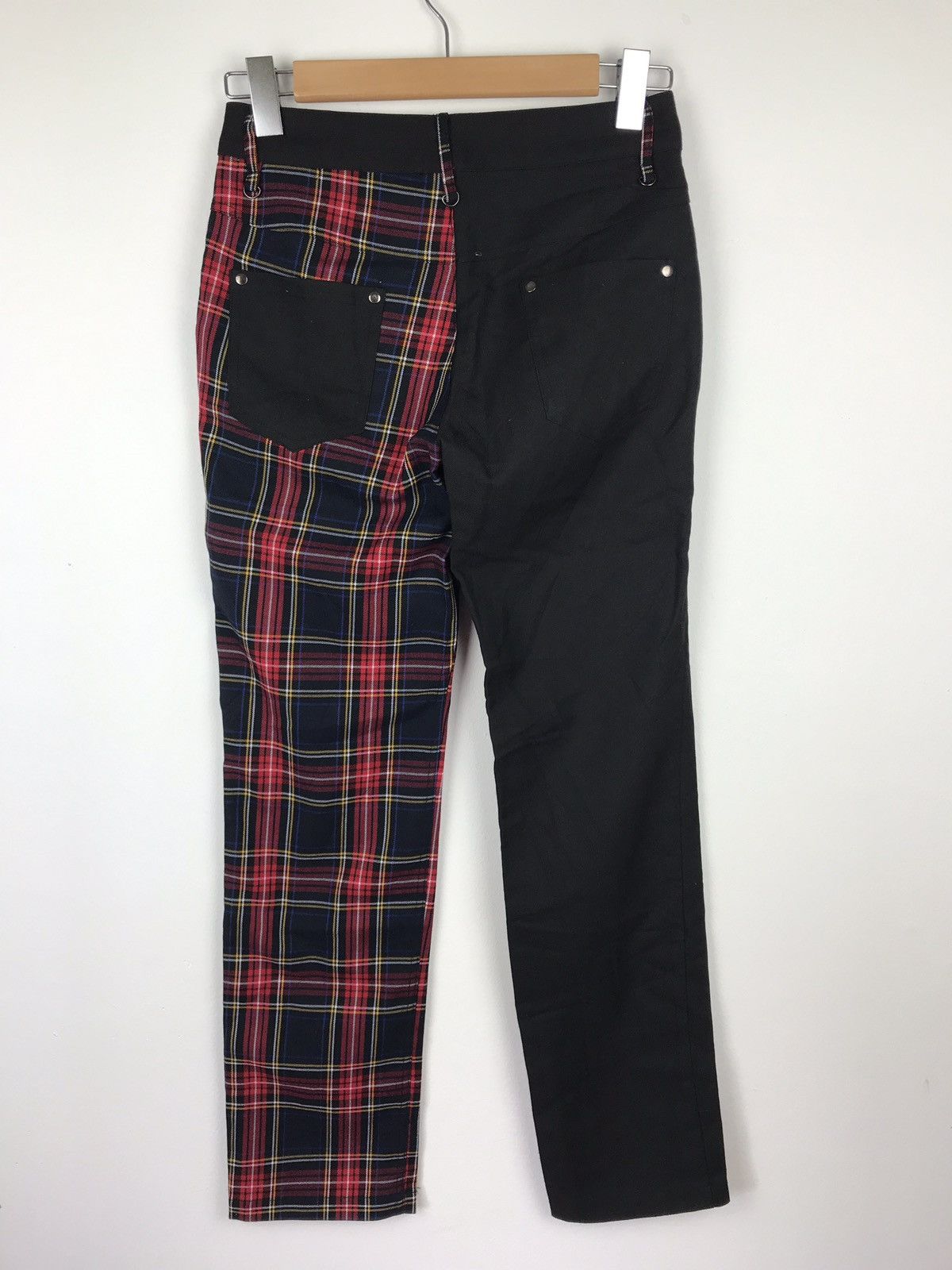 Japanese Brand Body line Combine checked pants nice design Size US 26 / EU 42 - 2 Thumbnail
