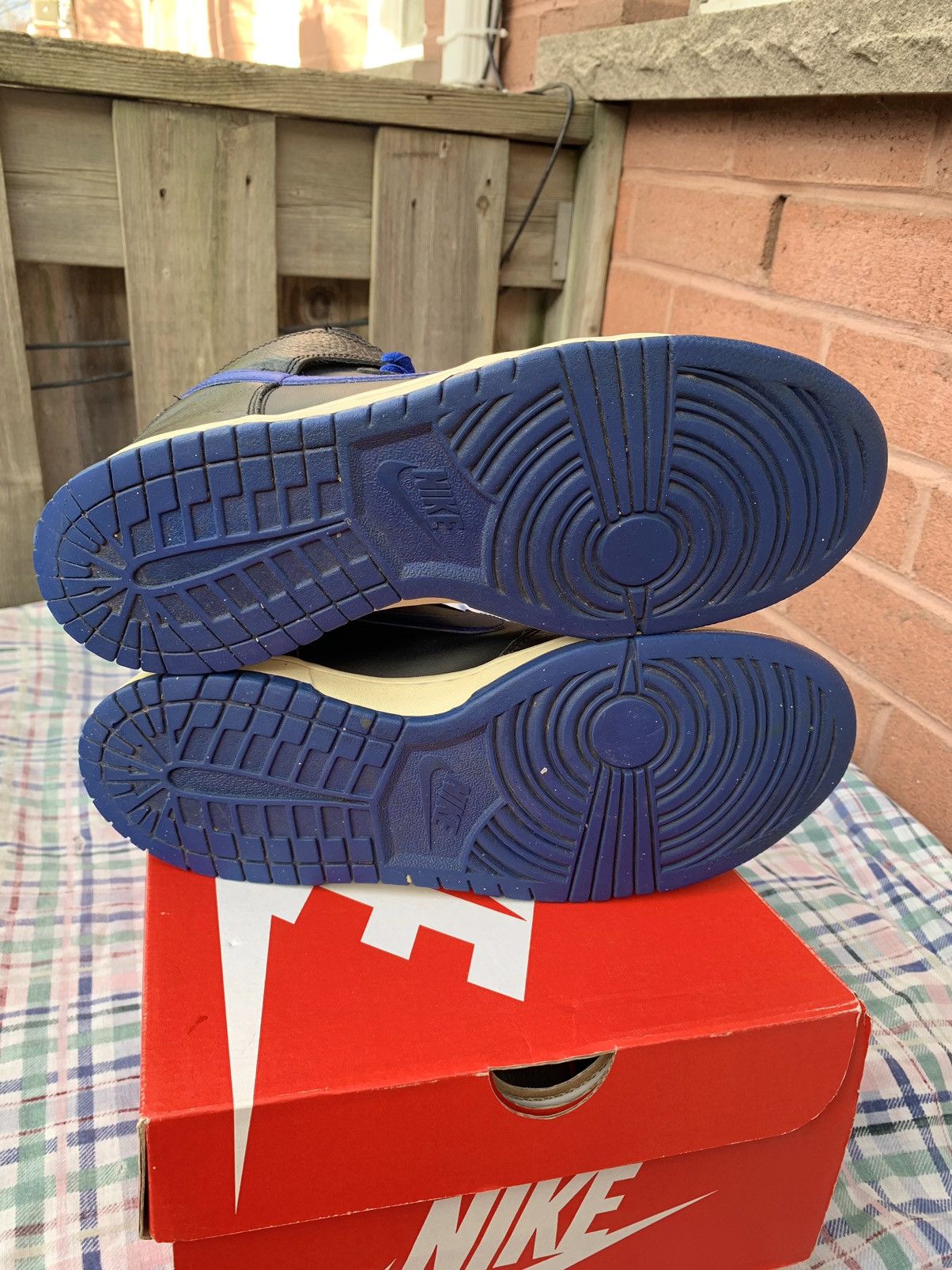 Nike Dunk High Black / Royal Blue 2012 Size US 10 / EU 43 - 5 Thumbnail