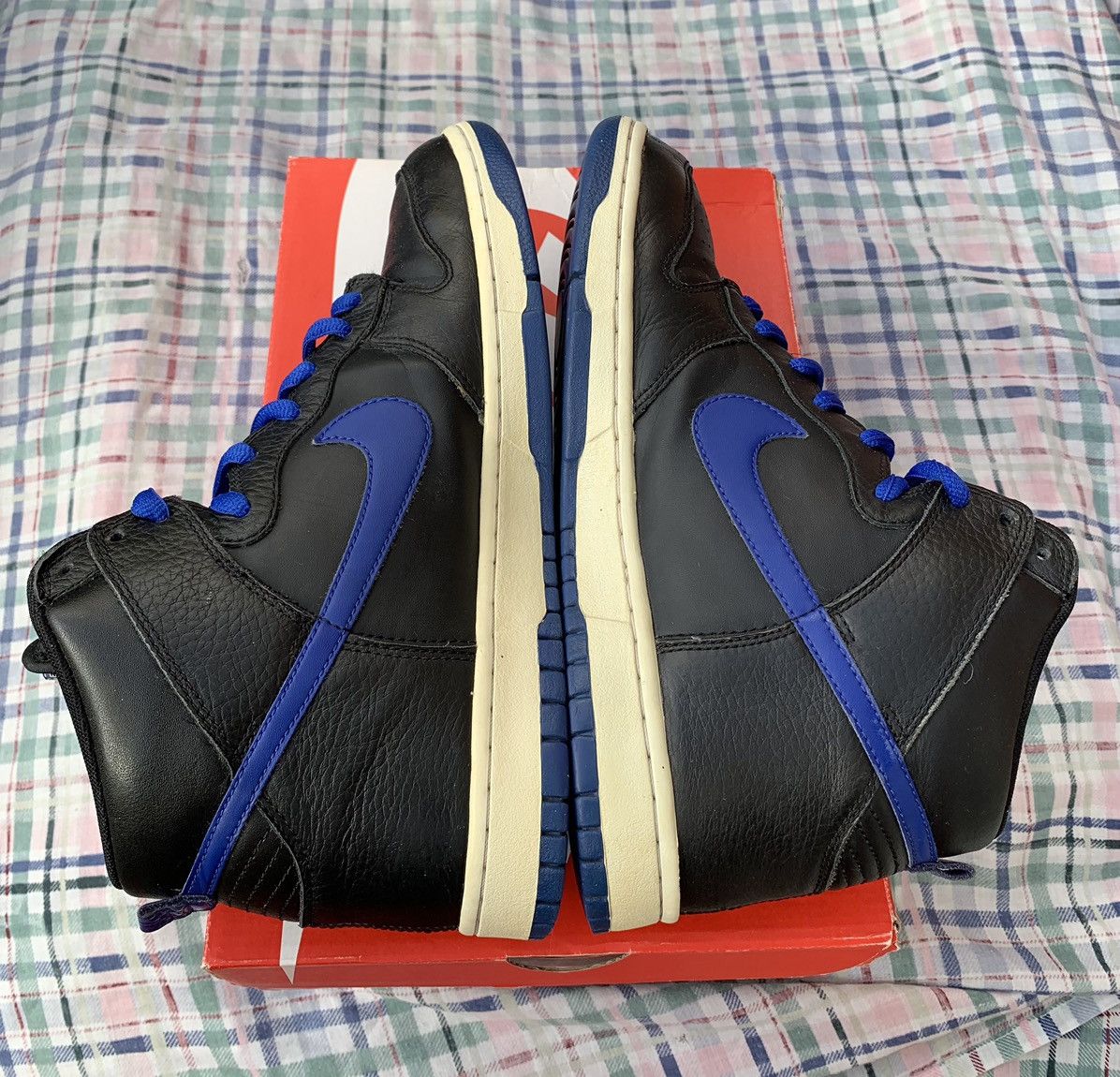 Nike Dunk High Black / Royal Blue 2012 Size US 10 / EU 43 - 4 Thumbnail