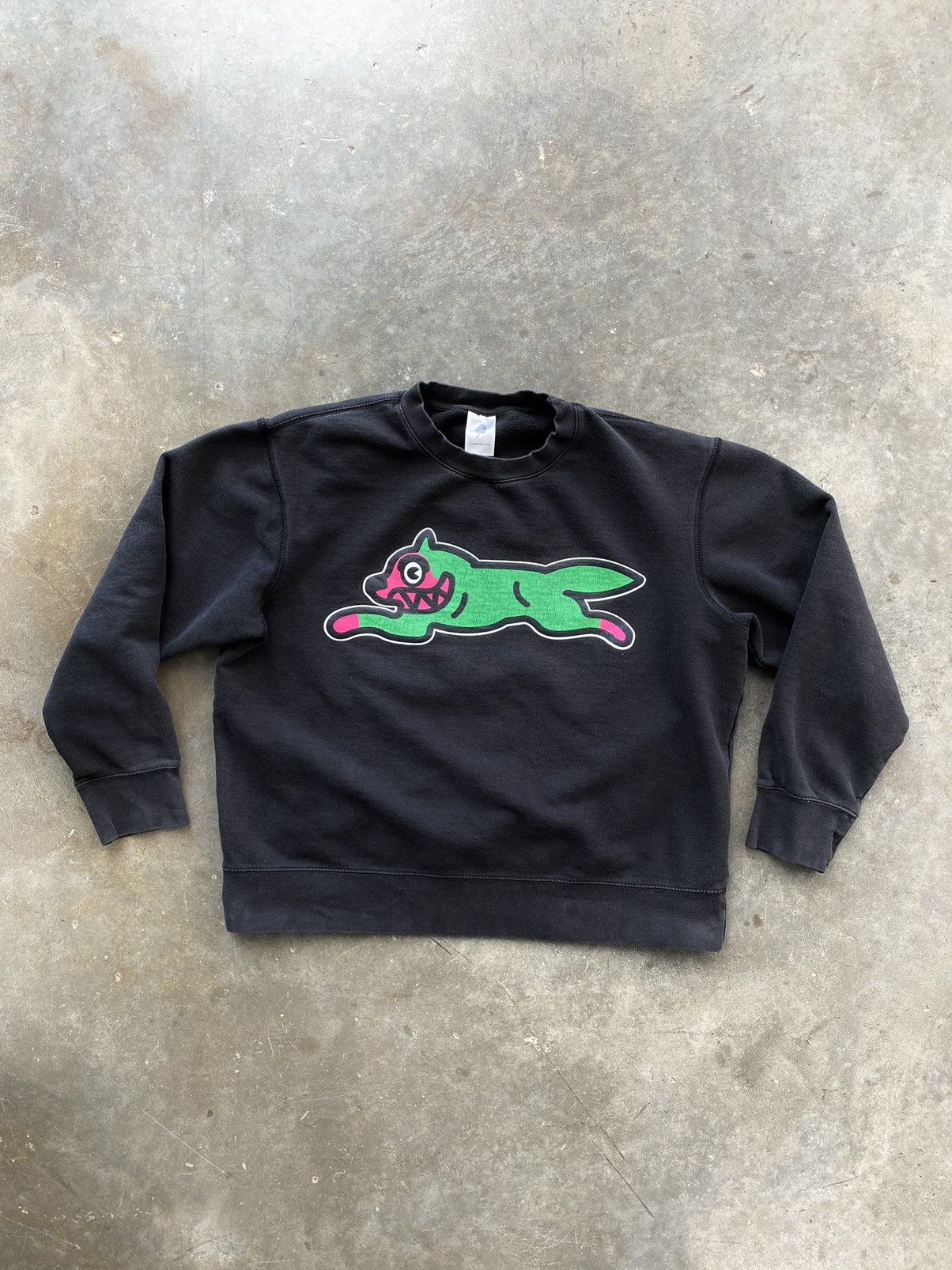 image of Icecream Running Green Dog Black Sweatshirt XL Nigo, Men's