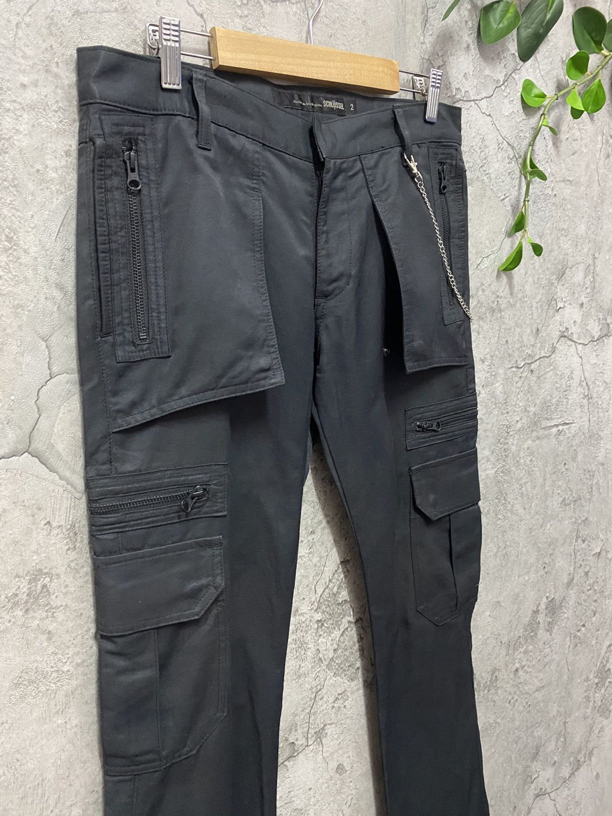 Japanese Brand × Schlussel Schlussel Japan Tactical Multipocket Black Oil Cargo Pants Size US 30 / EU 46 - 6 Thumbnail