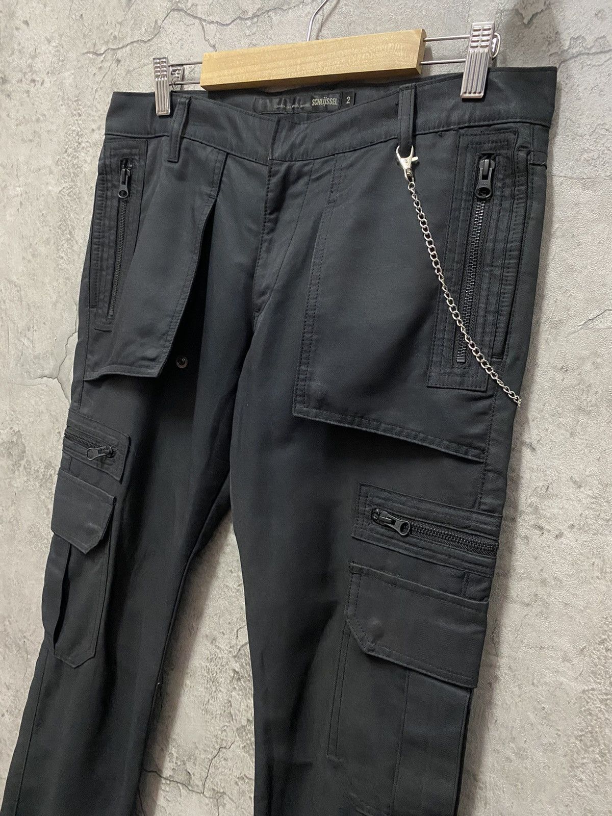 Japanese Brand × Schlussel Schlussel Japan Tactical Multipocket Black Oil Cargo Pants Size US 30 / EU 46 - 7 Thumbnail
