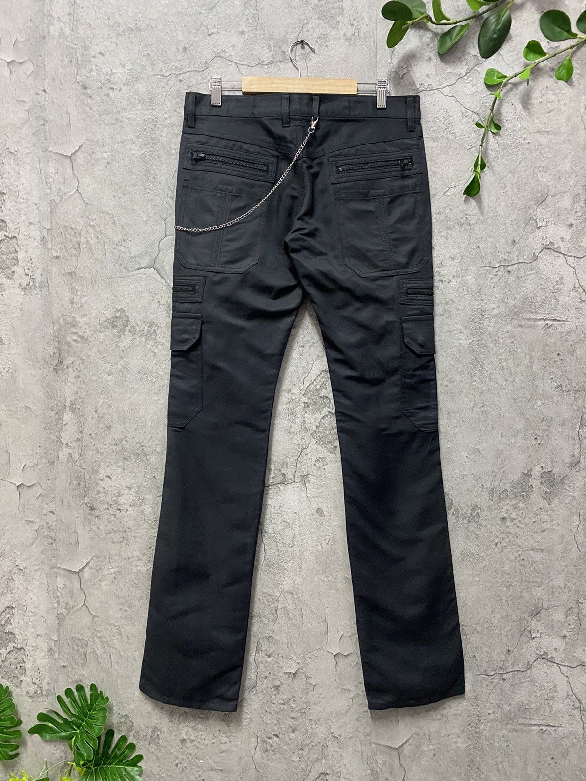 Japanese Brand × Schlussel Schlussel Japan Tactical Multipocket Black Oil Cargo Pants Size US 30 / EU 46 - 2 Thumbnail