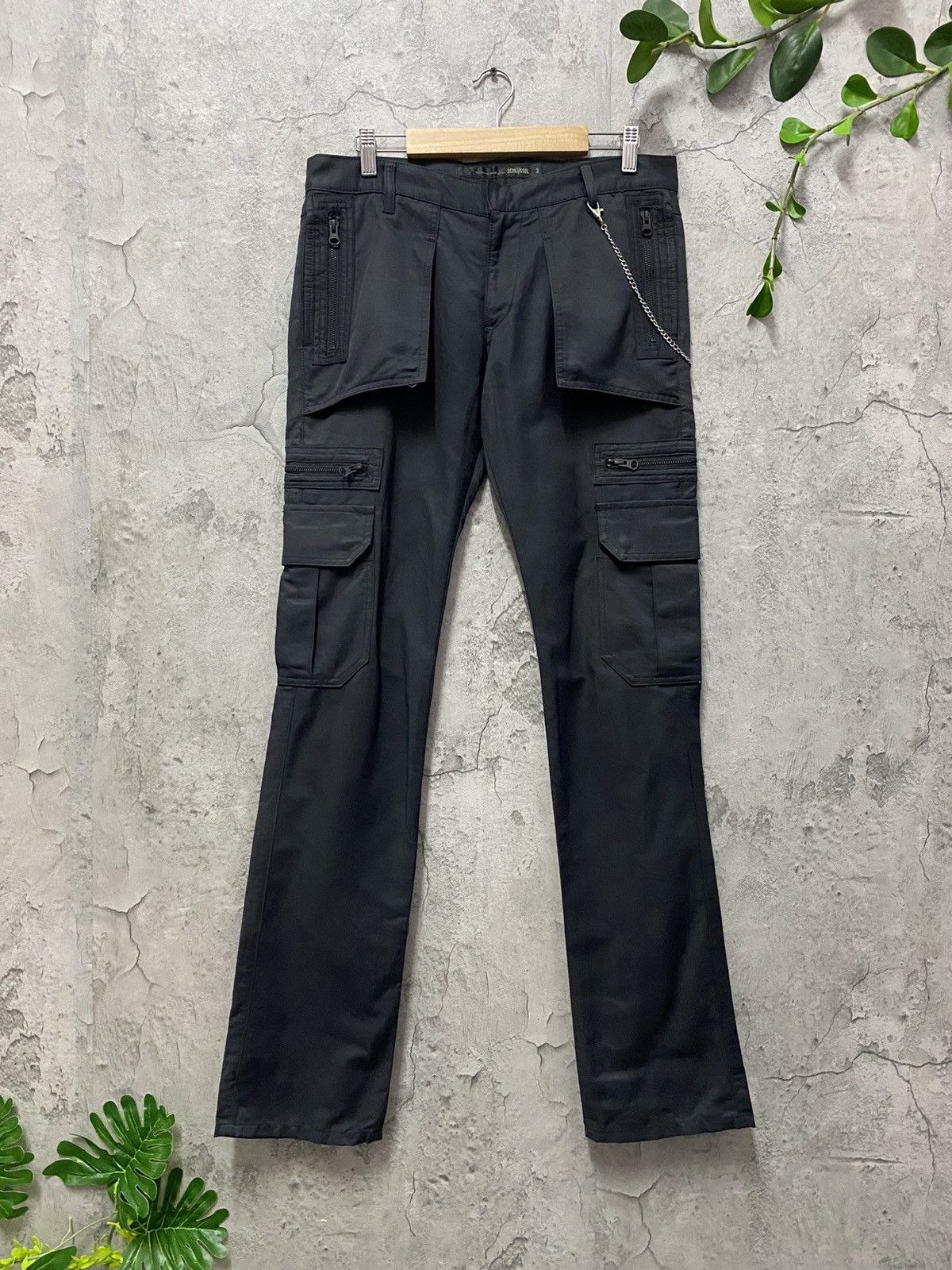 Japanese Brand × Schlussel Schlussel Japan Tactical Multipocket Black Oil Cargo Pants Size US 30 / EU 46 - 1 Thumbnail