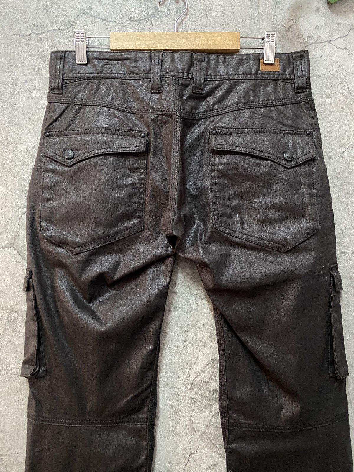 Japanese Brand × Other Nicole Club Waxed Denim Multipocket Tactical Cargo Pants Size US 31 - 11 Thumbnail