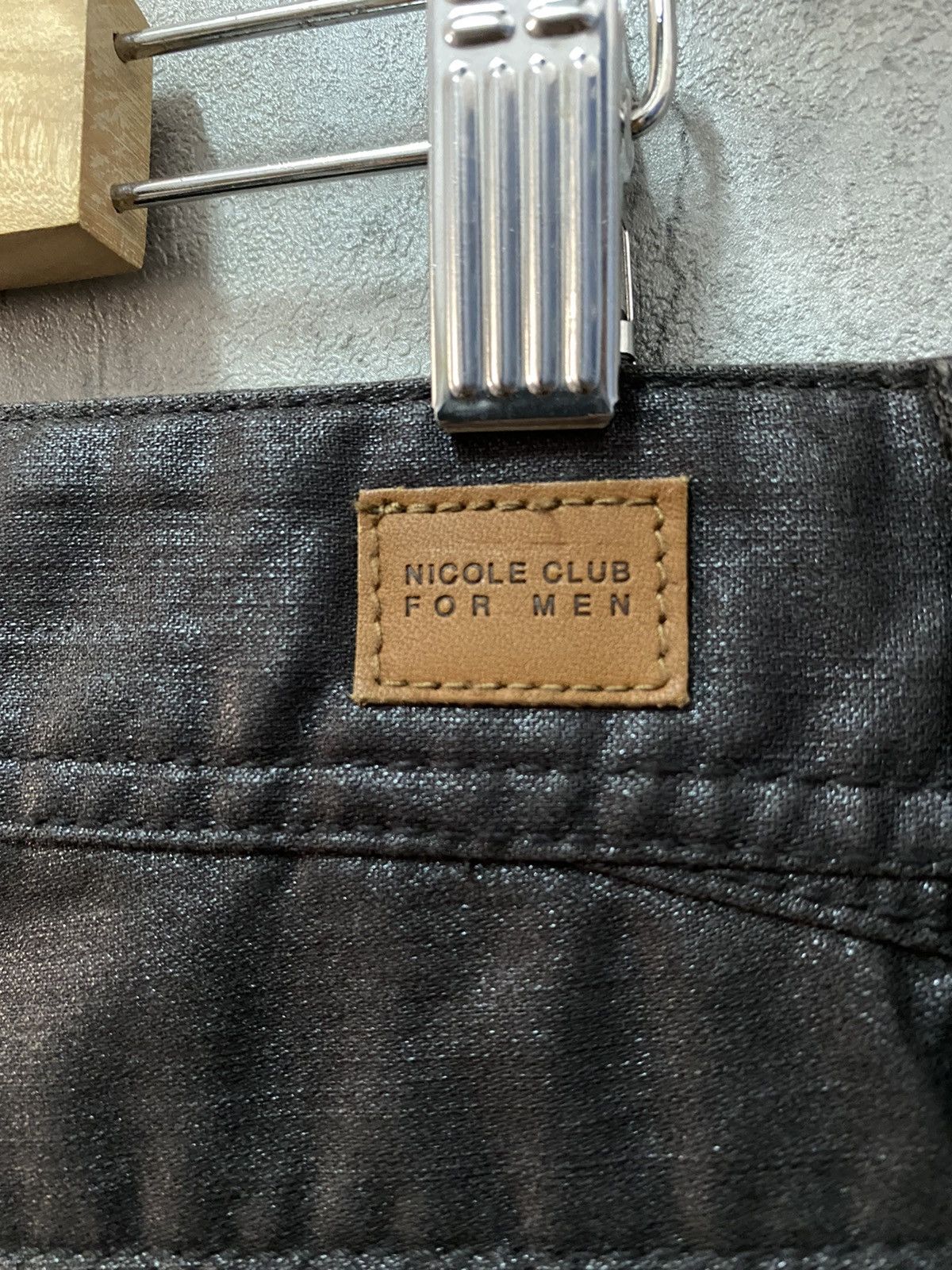 Japanese Brand × Other Nicole Club Waxed Denim Multipocket Tactical Cargo Pants Size US 31 - 15 Thumbnail