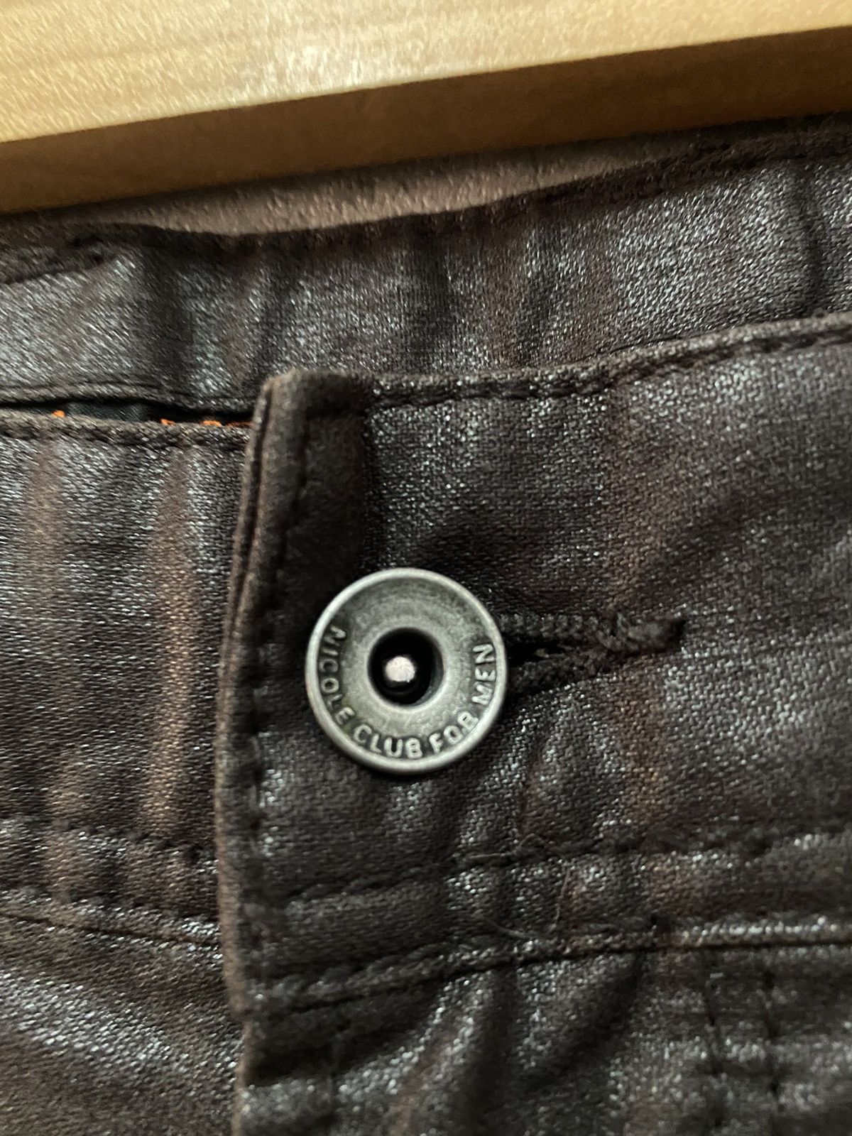 Japanese Brand × Other Nicole Club Waxed Denim Multipocket Tactical Cargo Pants Size US 31 - 14 Thumbnail