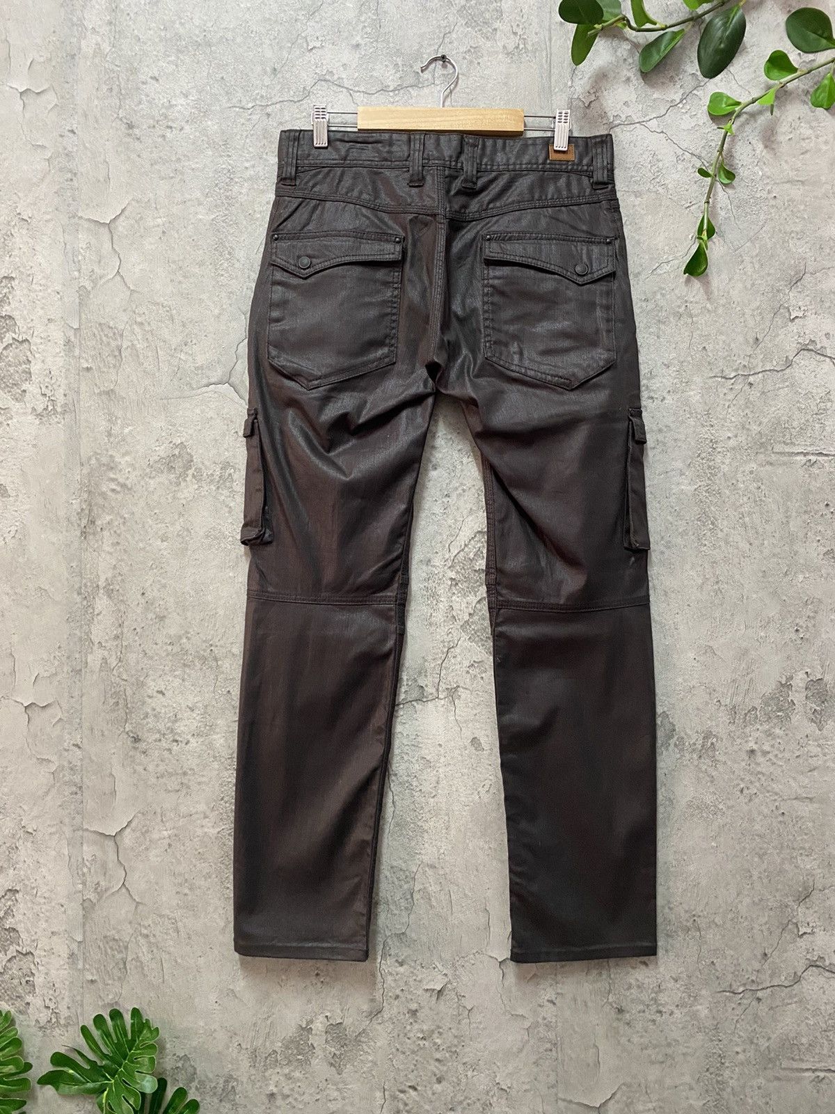 Japanese Brand × Other Nicole Club Waxed Denim Multipocket Tactical Cargo Pants Size US 31 - 2 Thumbnail