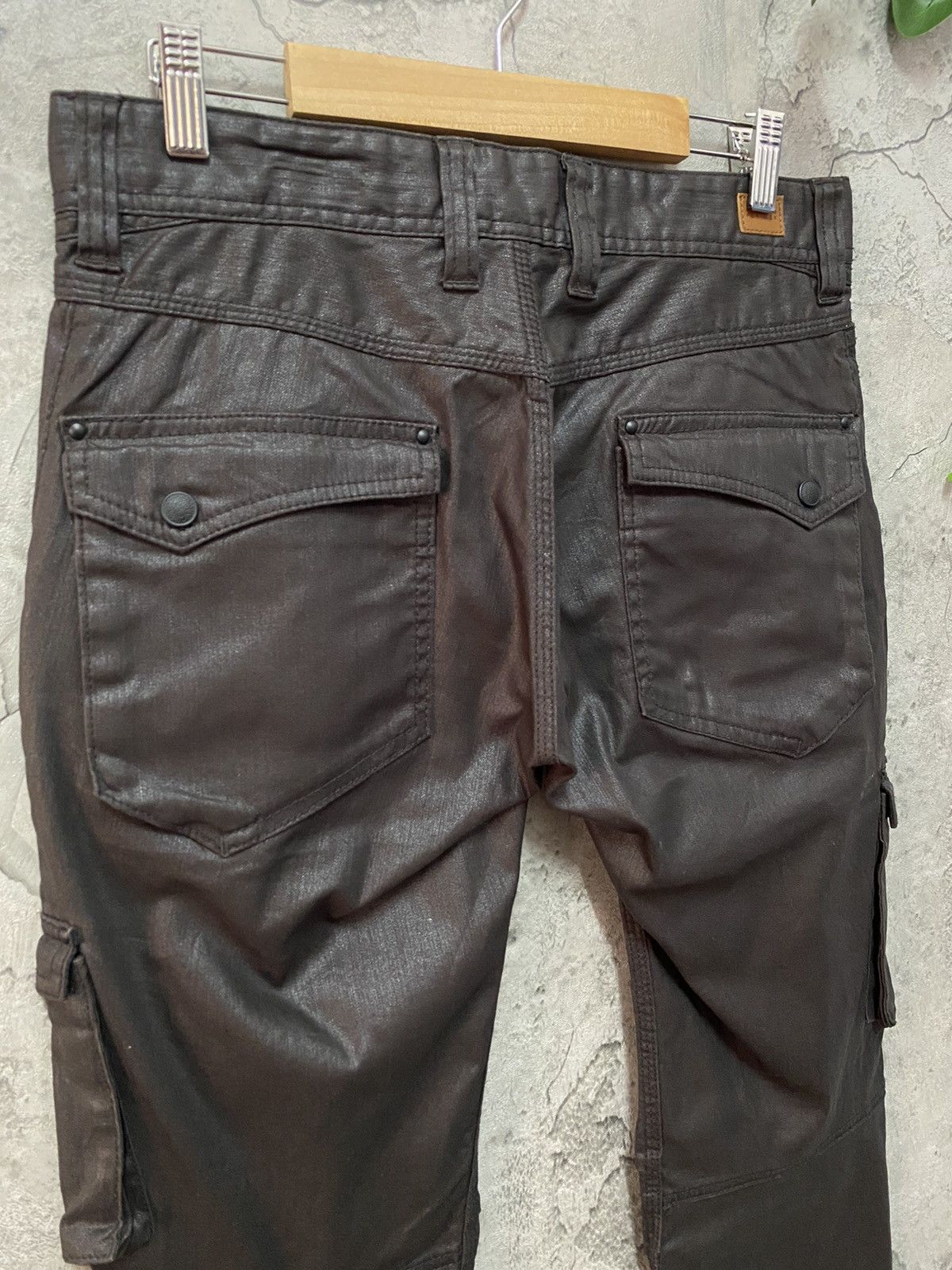 Japanese Brand × Other Nicole Club Waxed Denim Multipocket Tactical Cargo Pants Size US 31 - 13 Thumbnail